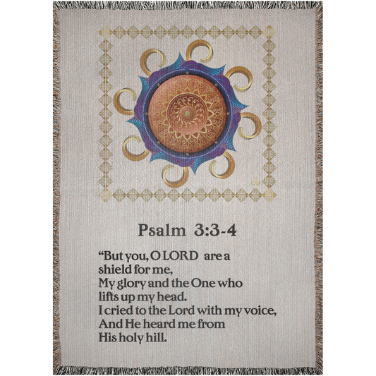 Woven Blankets Kukloso Psalm 3:3-4 - Free Shipping
