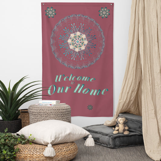 Flag Kukloso Mandala No 4303 "Welcome To Our Home" Free Shipping