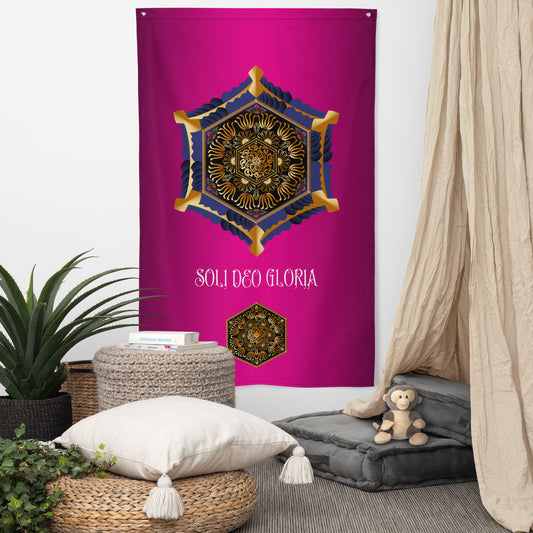 Flag Kuklos No 4427 Mandala Design Violet/Purple/Gold Colors Free Shipping