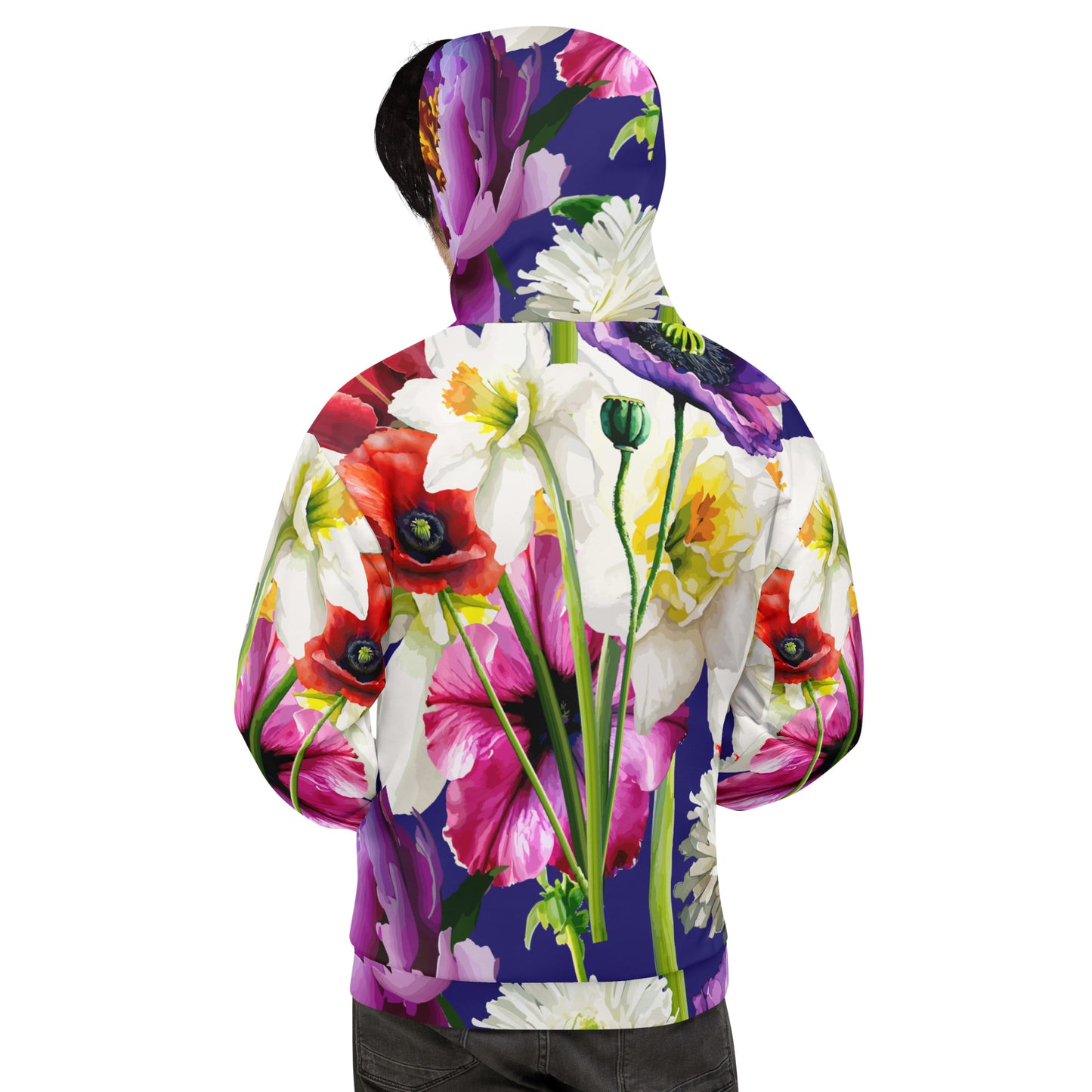 Unisex Hoodie Kukloso Abstracticon Florals No 9 - Free Shipping