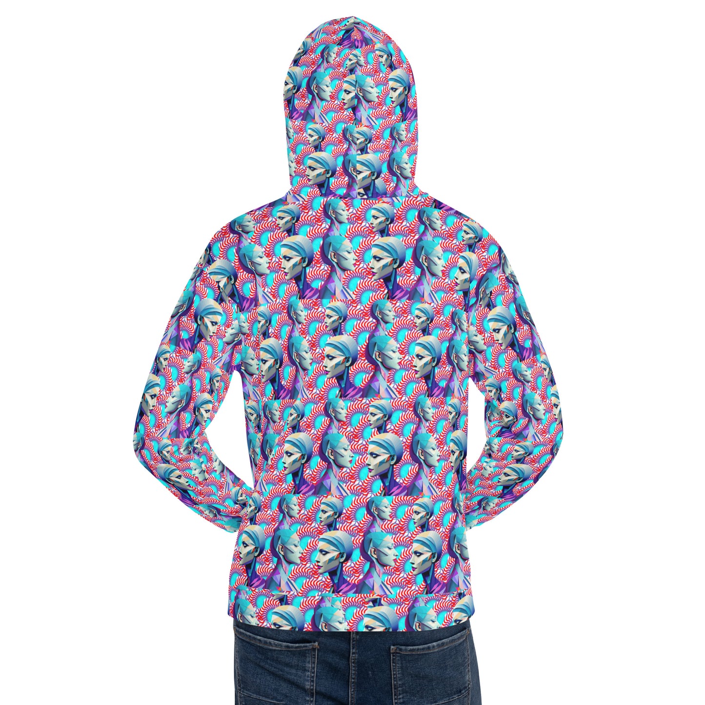 Unisex Hoodie Kukloso Cubist Ladies in Purple No 5 - Free Shipping