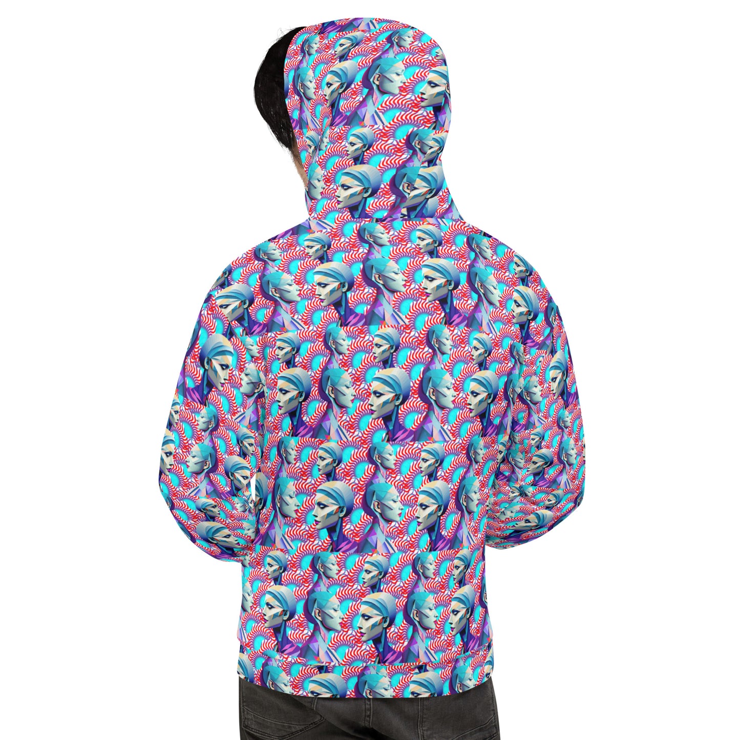 Unisex Hoodie Kukloso Cubist Ladies in Purple No 5 - Free Shipping