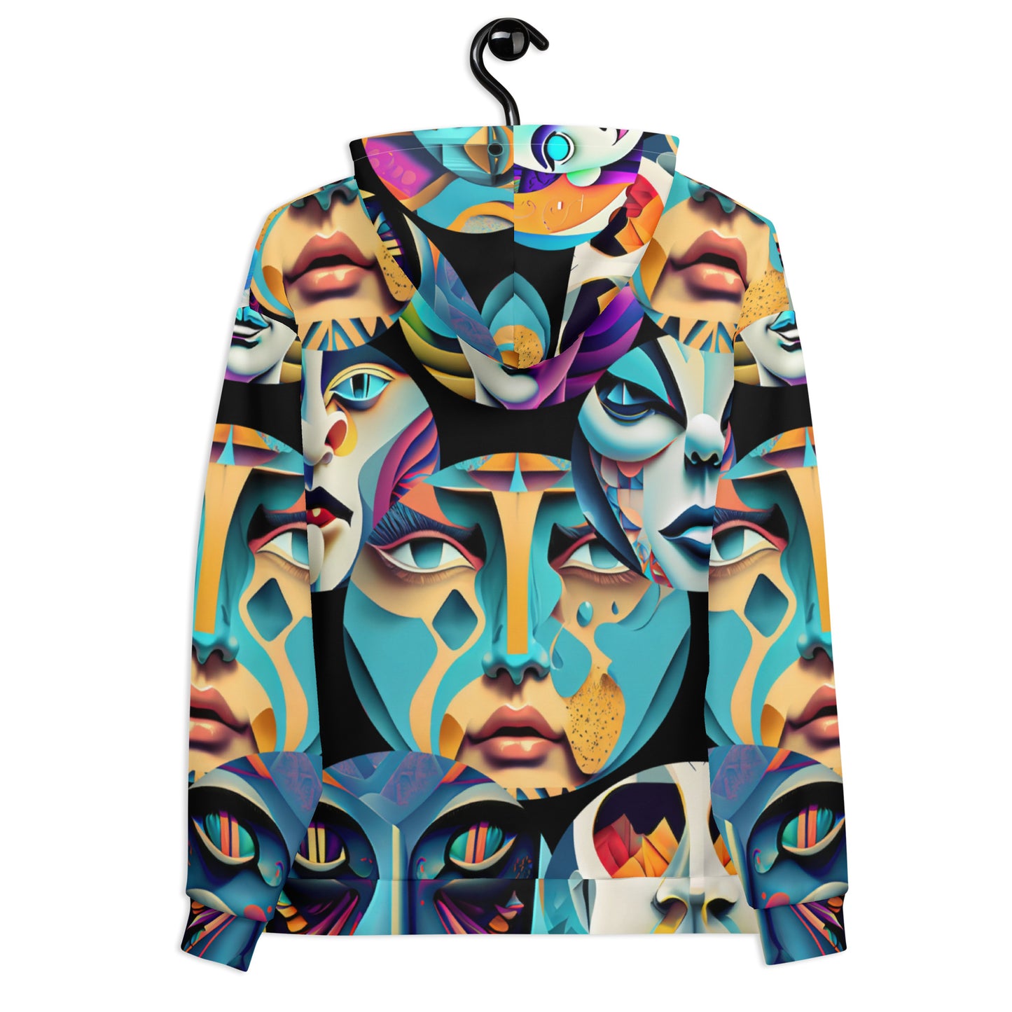 Unisex Hoodie Kukloso Cubist Faces No 35 - Free Shipping