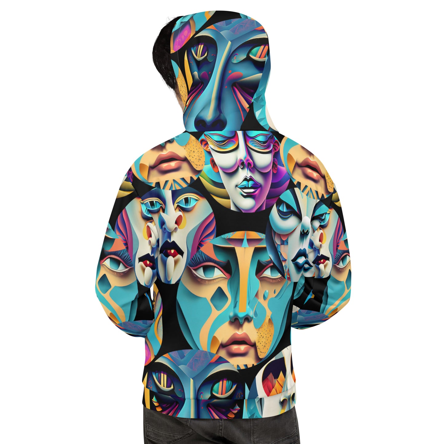 Unisex Hoodie Kukloso Cubist Faces No 35 - Free Shipping