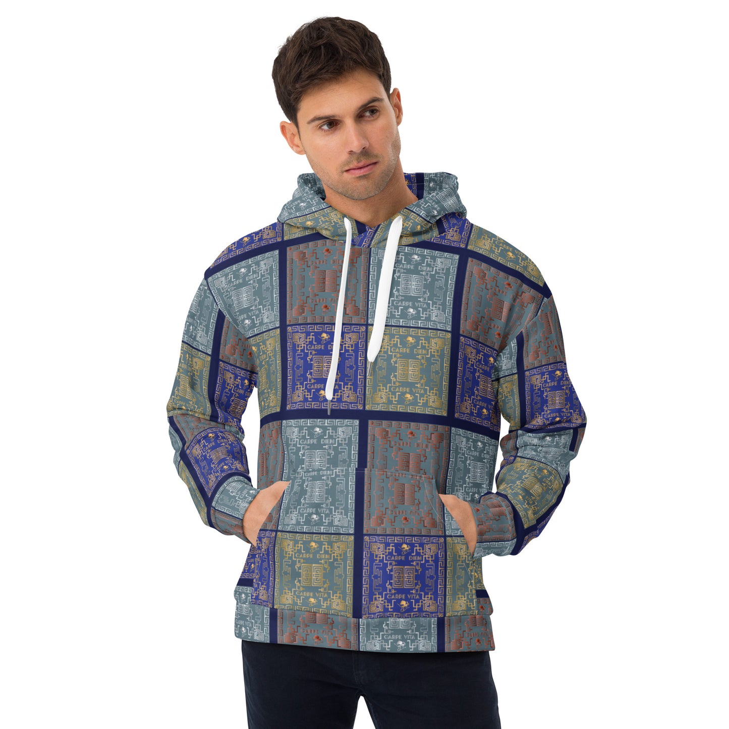 Unisex Hoodie Kukloso Greek Border No 50 No 5 - Free Shipping