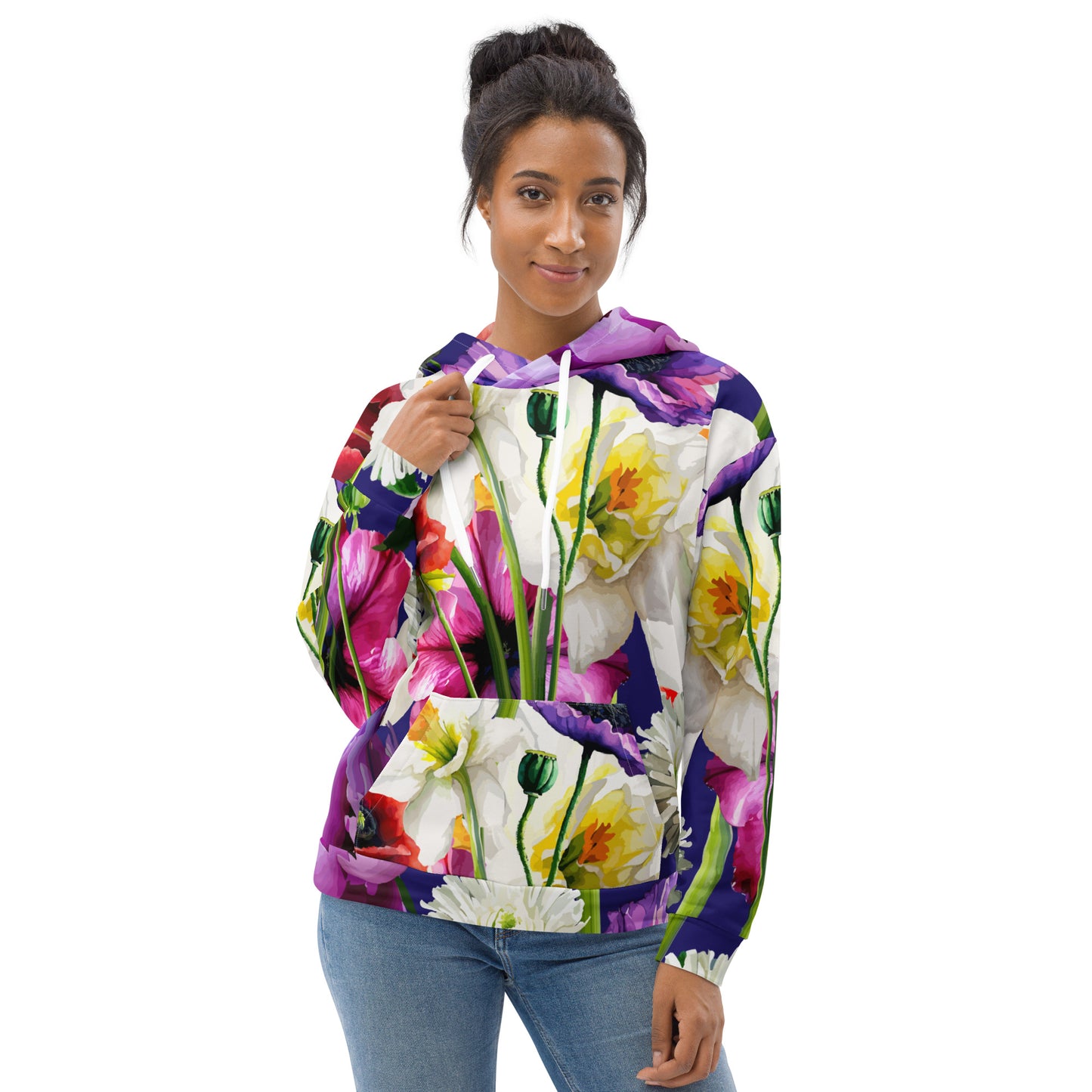 Unisex Hoodie Kukloso Abstracticon Florals No 9 - Free Shipping