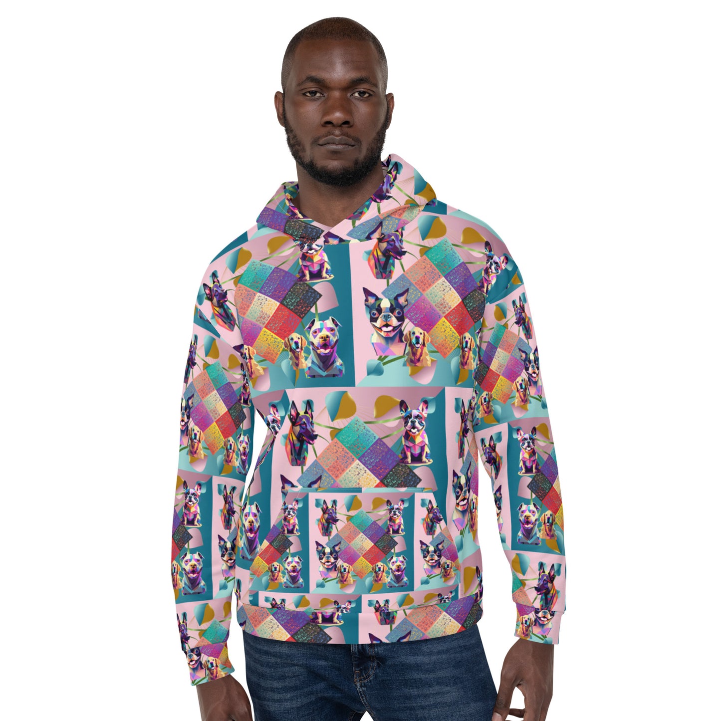 Unisex Hoodie Kukloso Melange de Dogs - Free Shipping