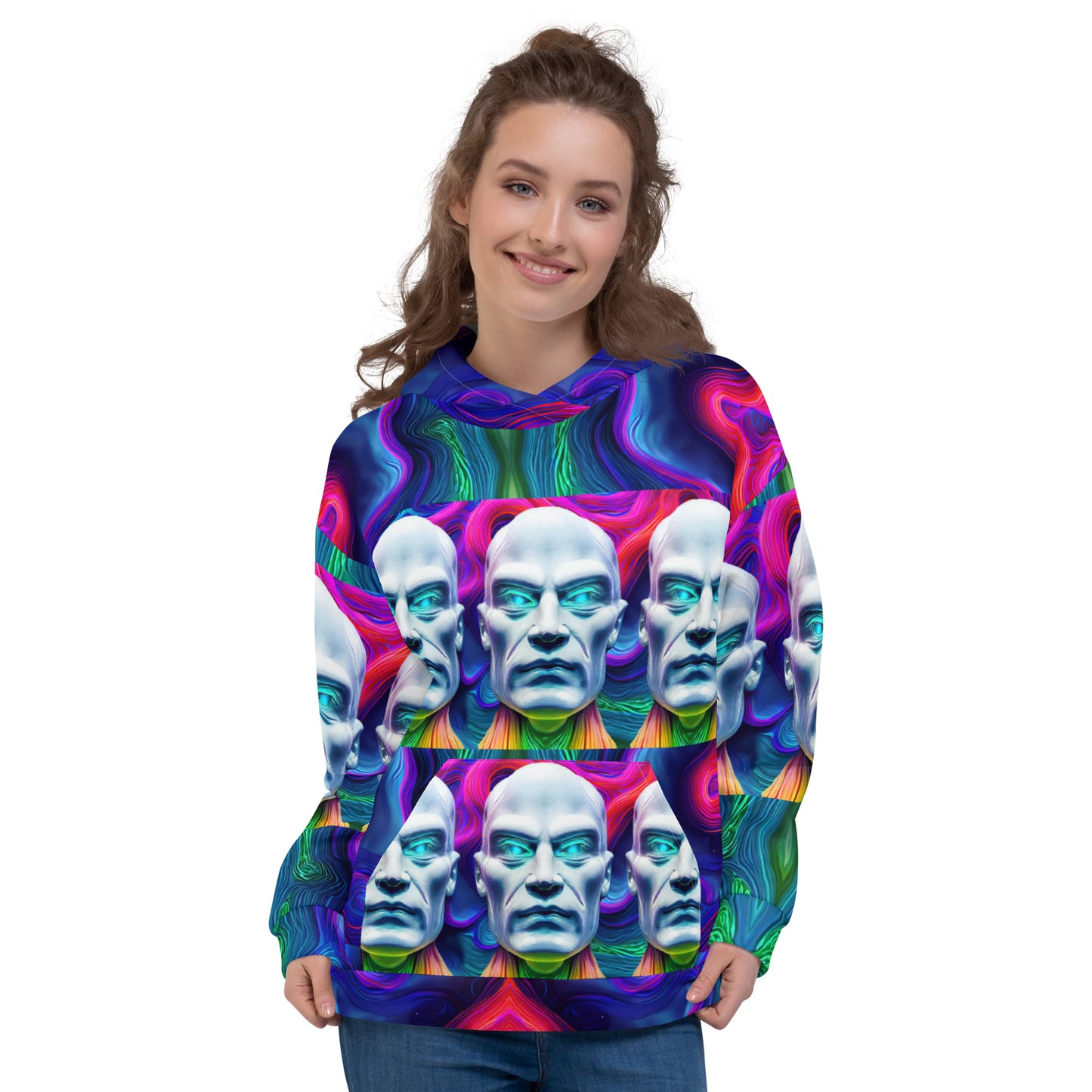 Unisex Hoodie Kukloso Space Faces No 16 - Free Shipping