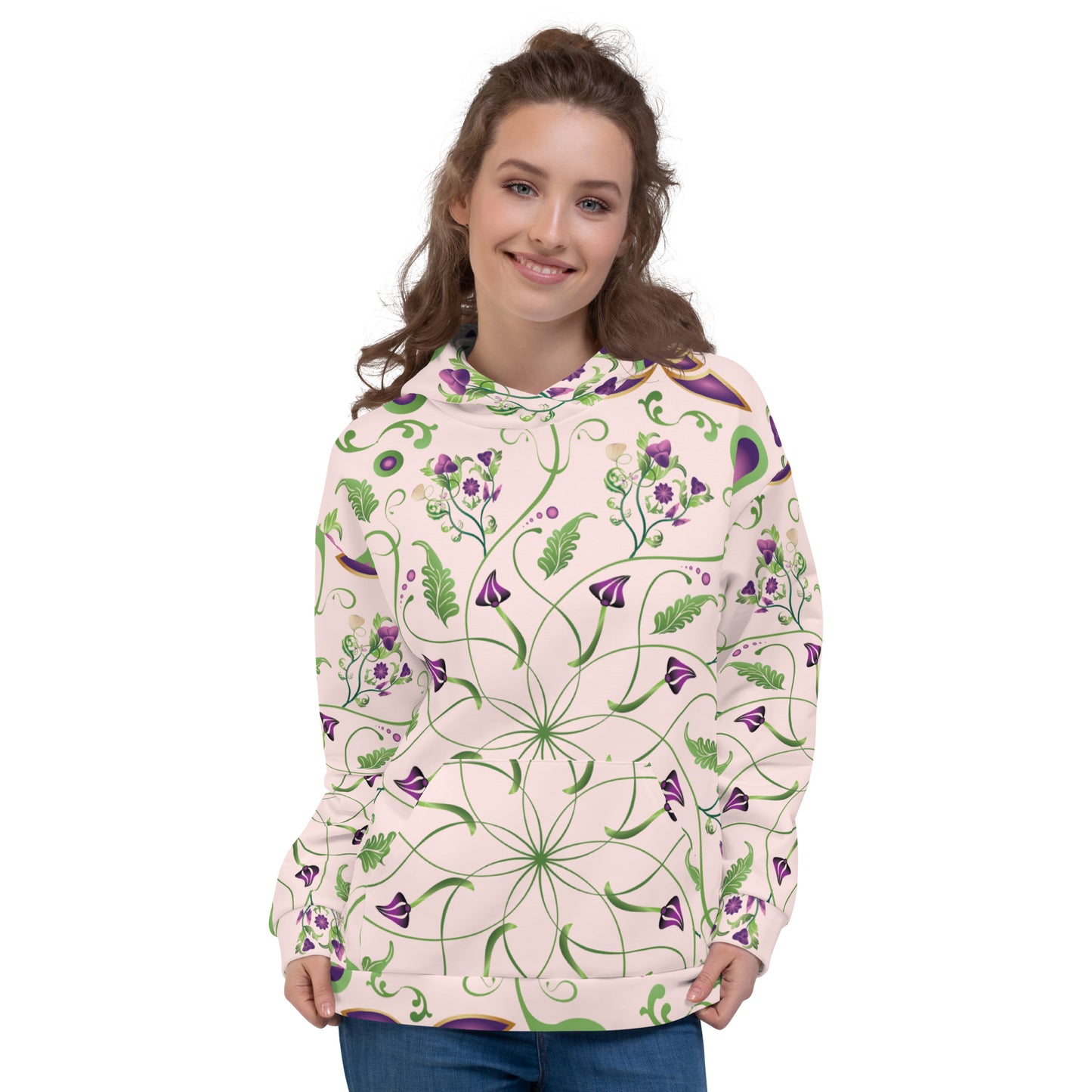 Unisex Hoodie Kukloso Melange de fleur No 6 A - Free Shipping