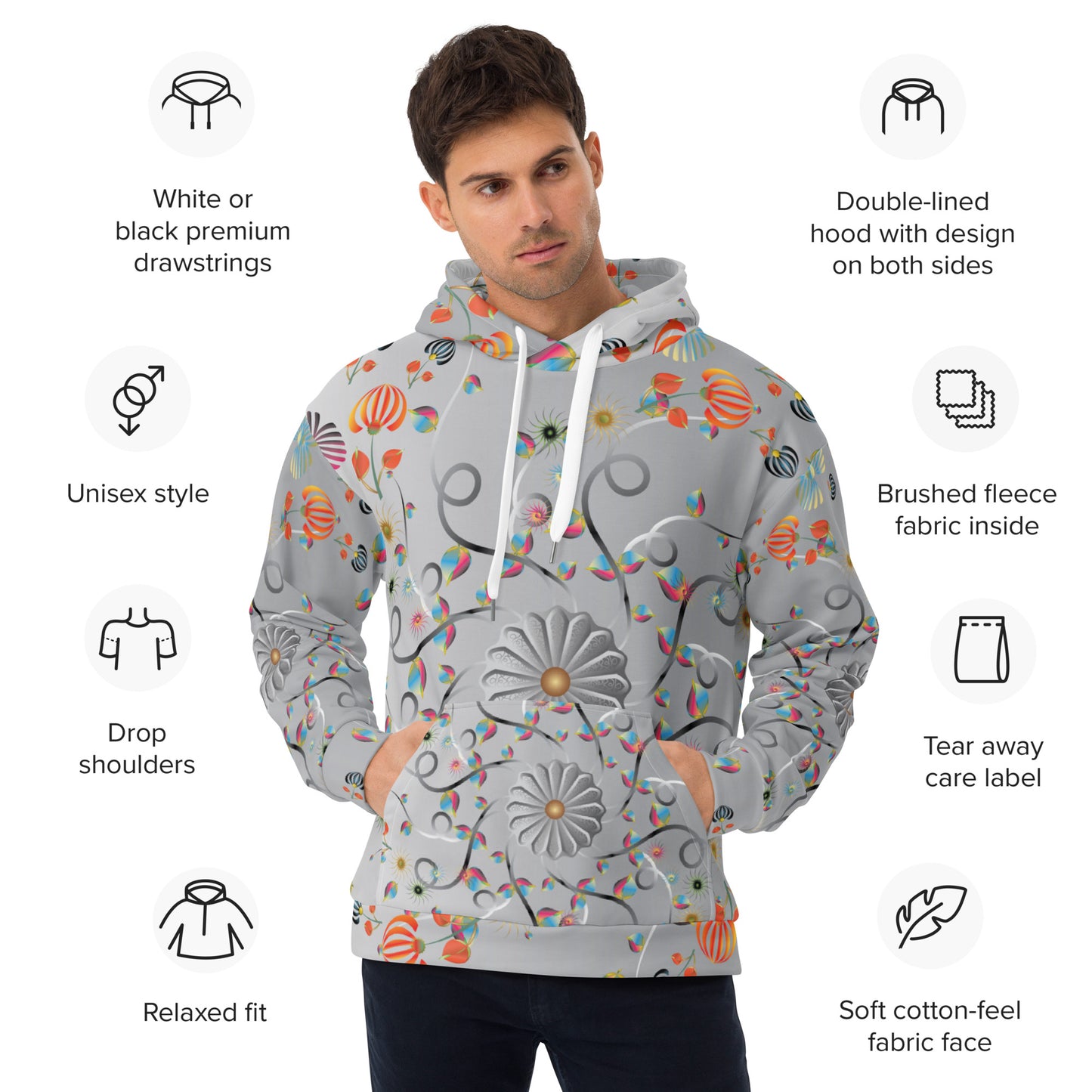 Unisex Hoodie Kukloso Mandala No 140 - Free Shipping