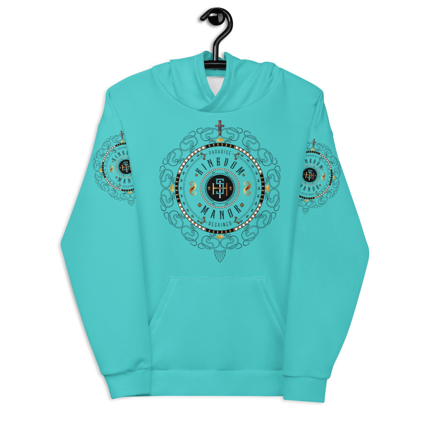 Unisex Hoodie Kukloso 'Kingdom Manor' Turquoise - Free Shipping