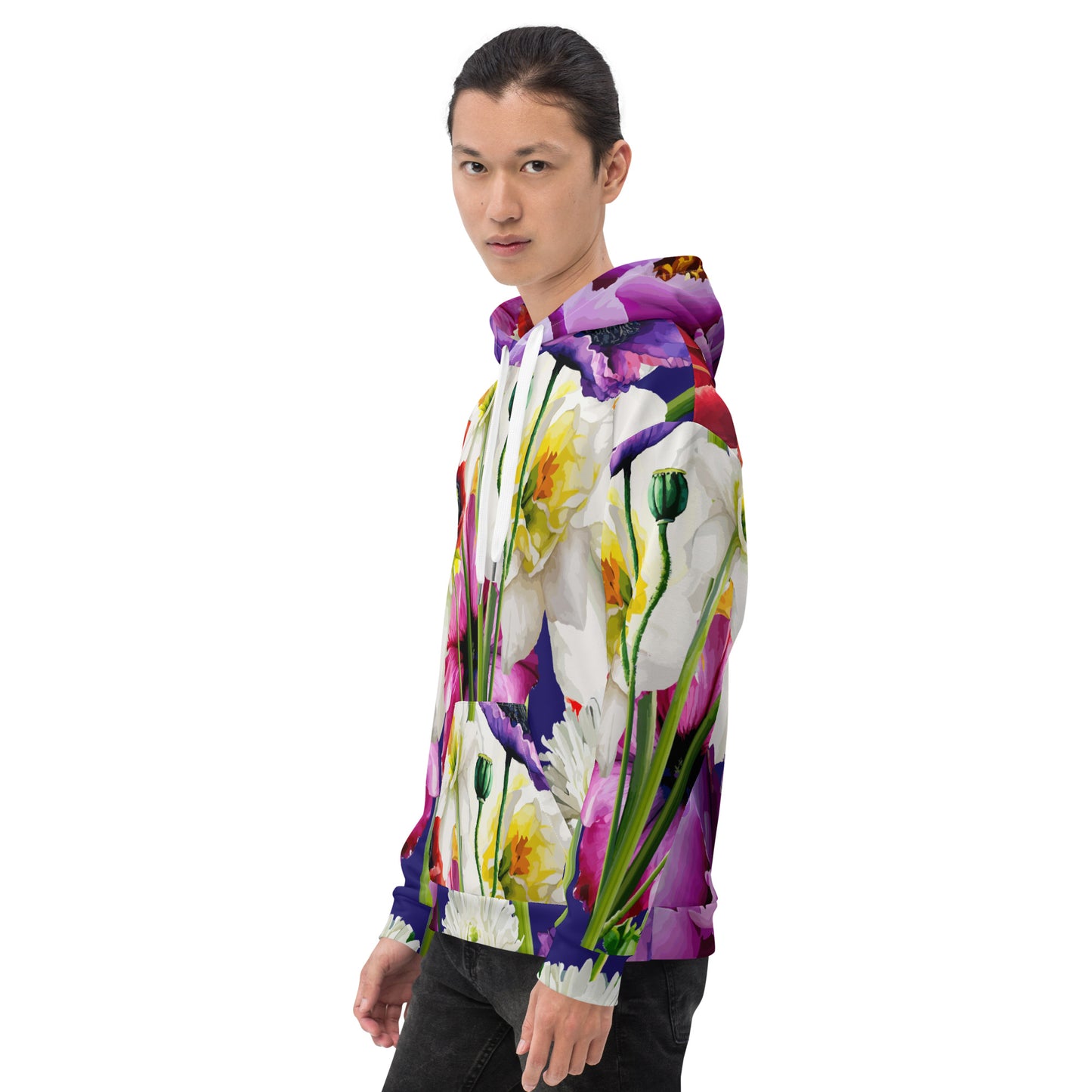 Unisex Hoodie Kukloso Abstracticon Florals No 9 - Free Shipping