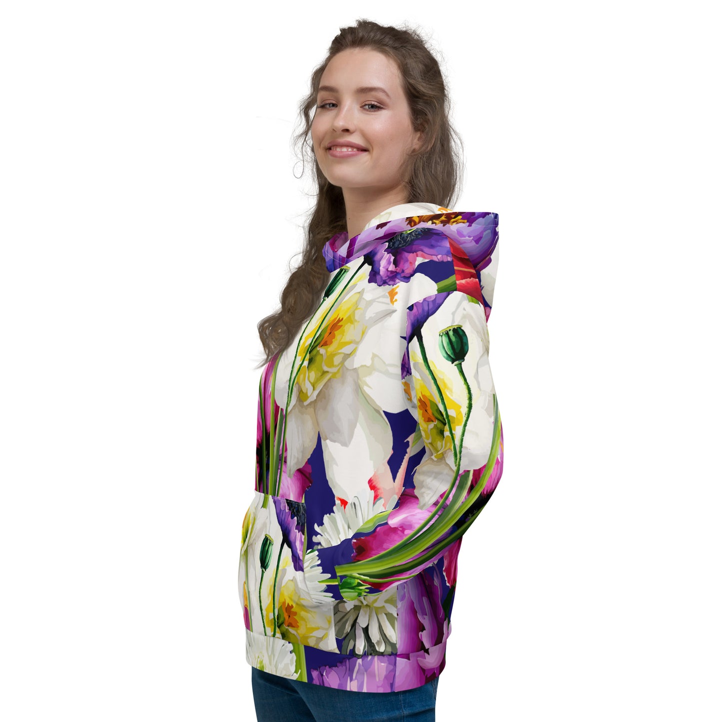 Unisex Hoodie Kukloso Abstracticon Florals No 9 - Free Shipping