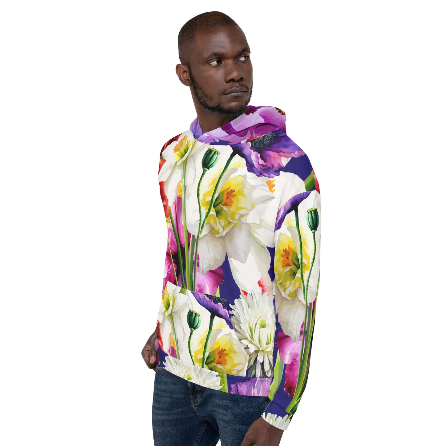 Unisex Hoodie Kukloso Abstracticon Florals No 9 - Free Shipping