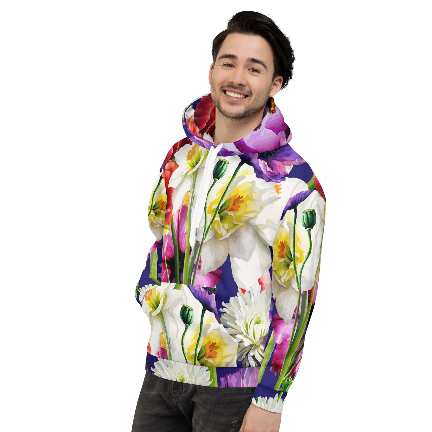 Unisex Hoodie Kukloso Abstracticon Florals No 9 - Free Shipping