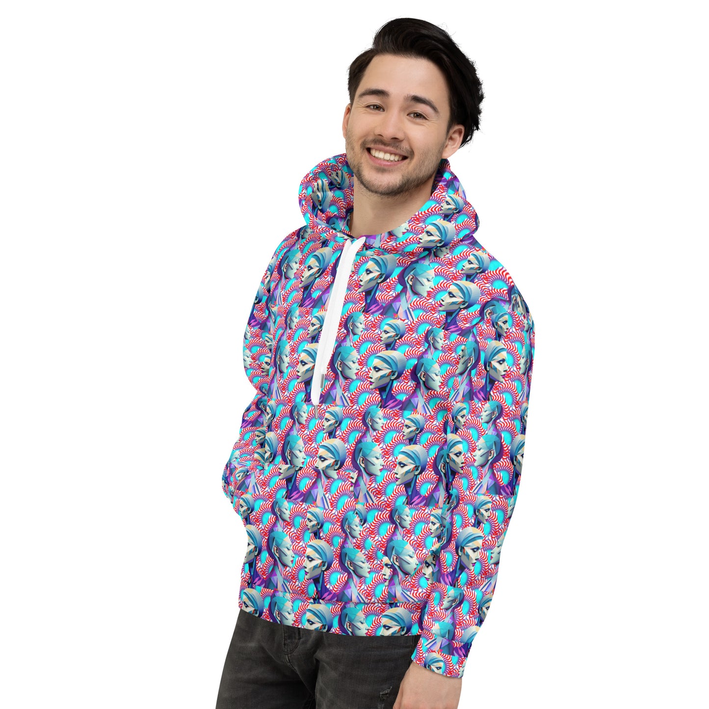 Unisex Hoodie Kukloso Cubist Ladies in Purple No 5 - Free Shipping