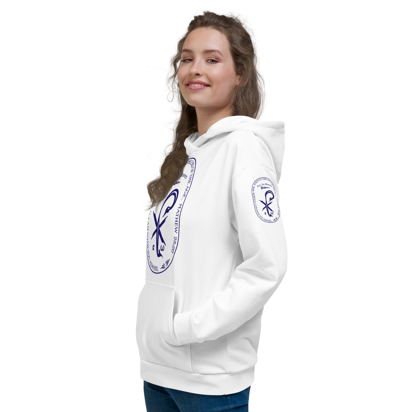 Unisex Hoodie  Kukloso Matthew 28:20 White - Free Shipping