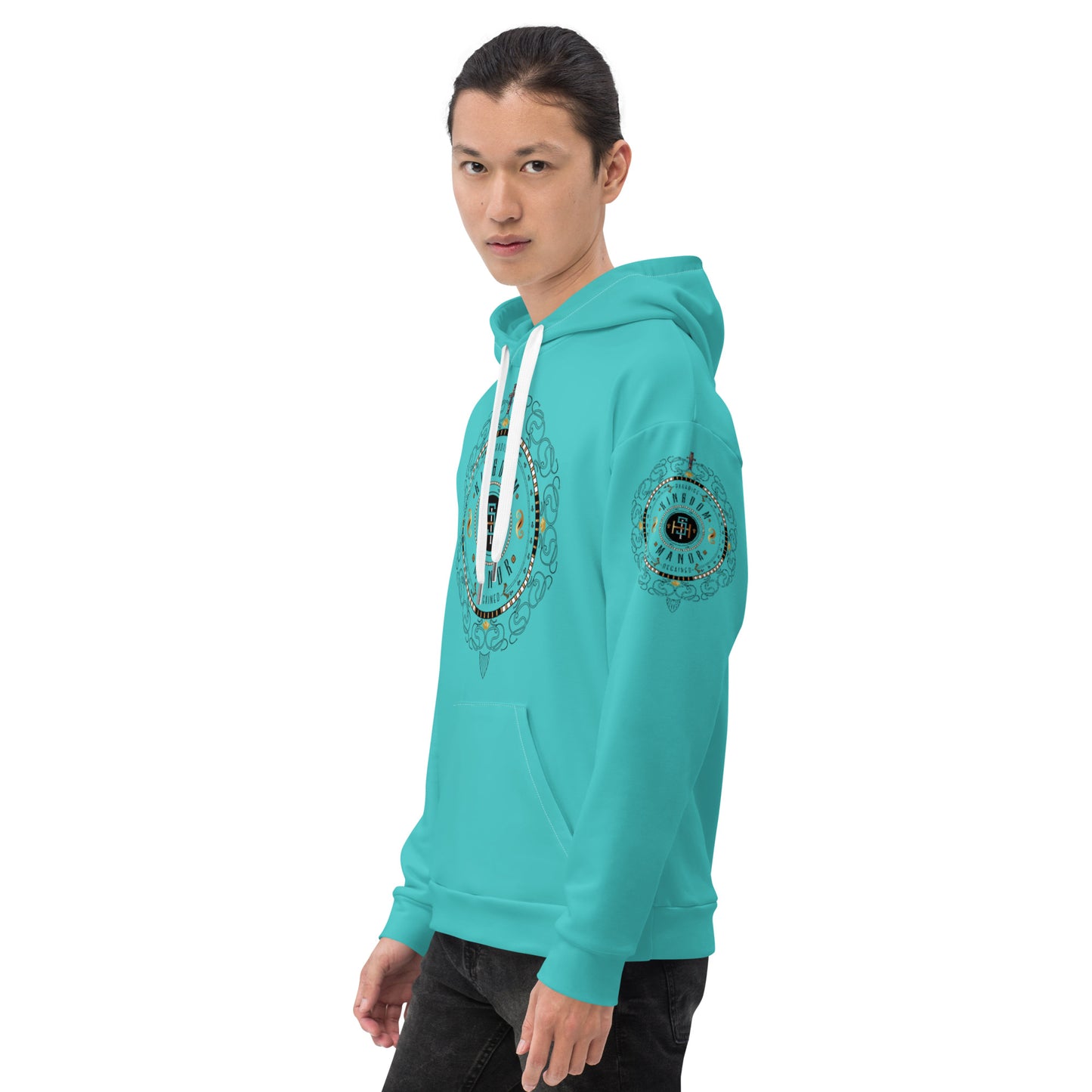 Unisex Hoodie Kukloso 'Kingdom Manor' Turquoise - Free Shipping