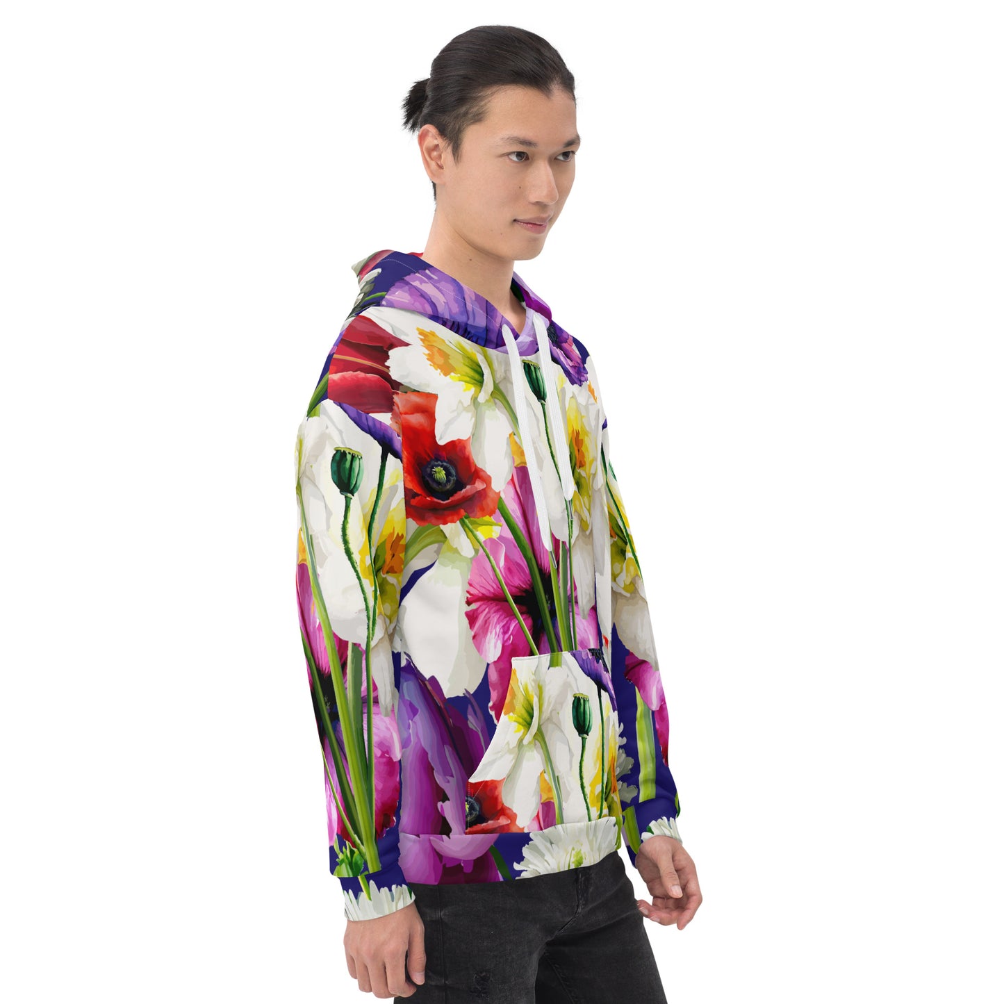 Unisex Hoodie Kukloso Abstracticon Florals No 9 - Free Shipping