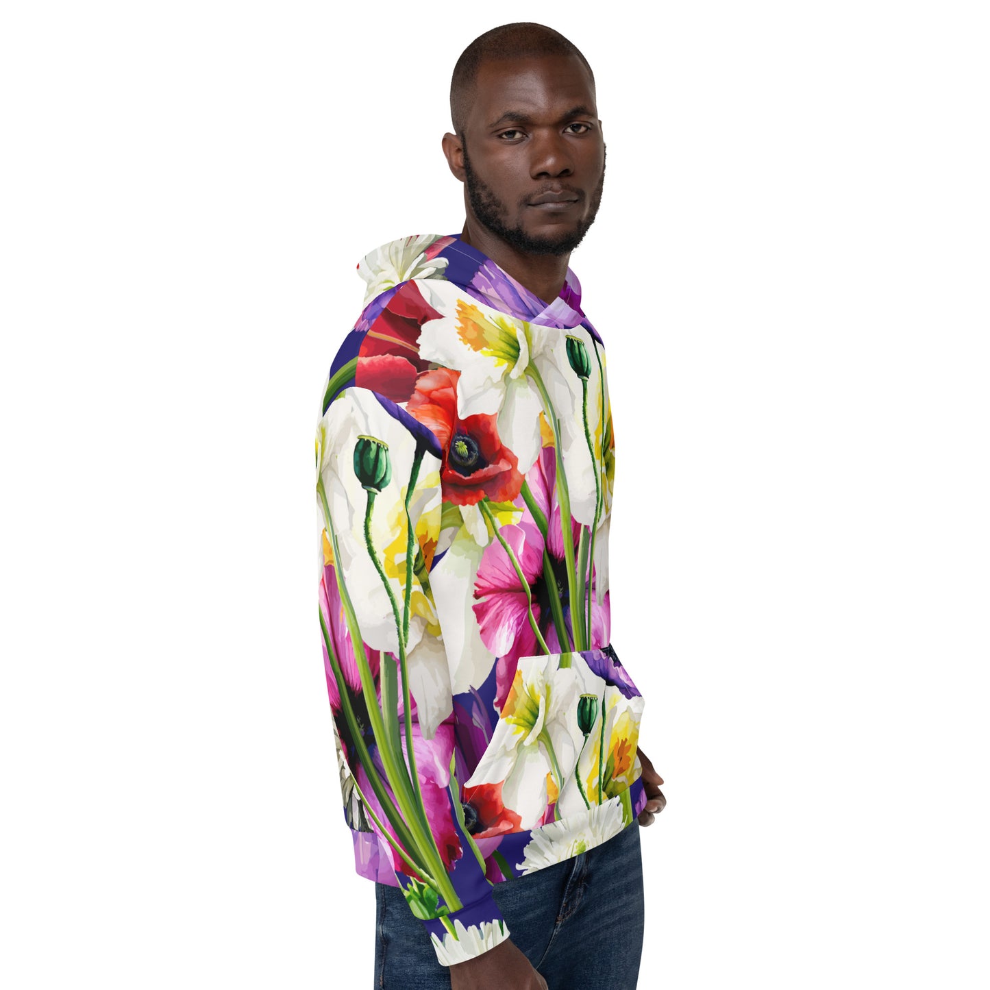 Unisex Hoodie Kukloso Abstracticon Florals No 9 - Free Shipping