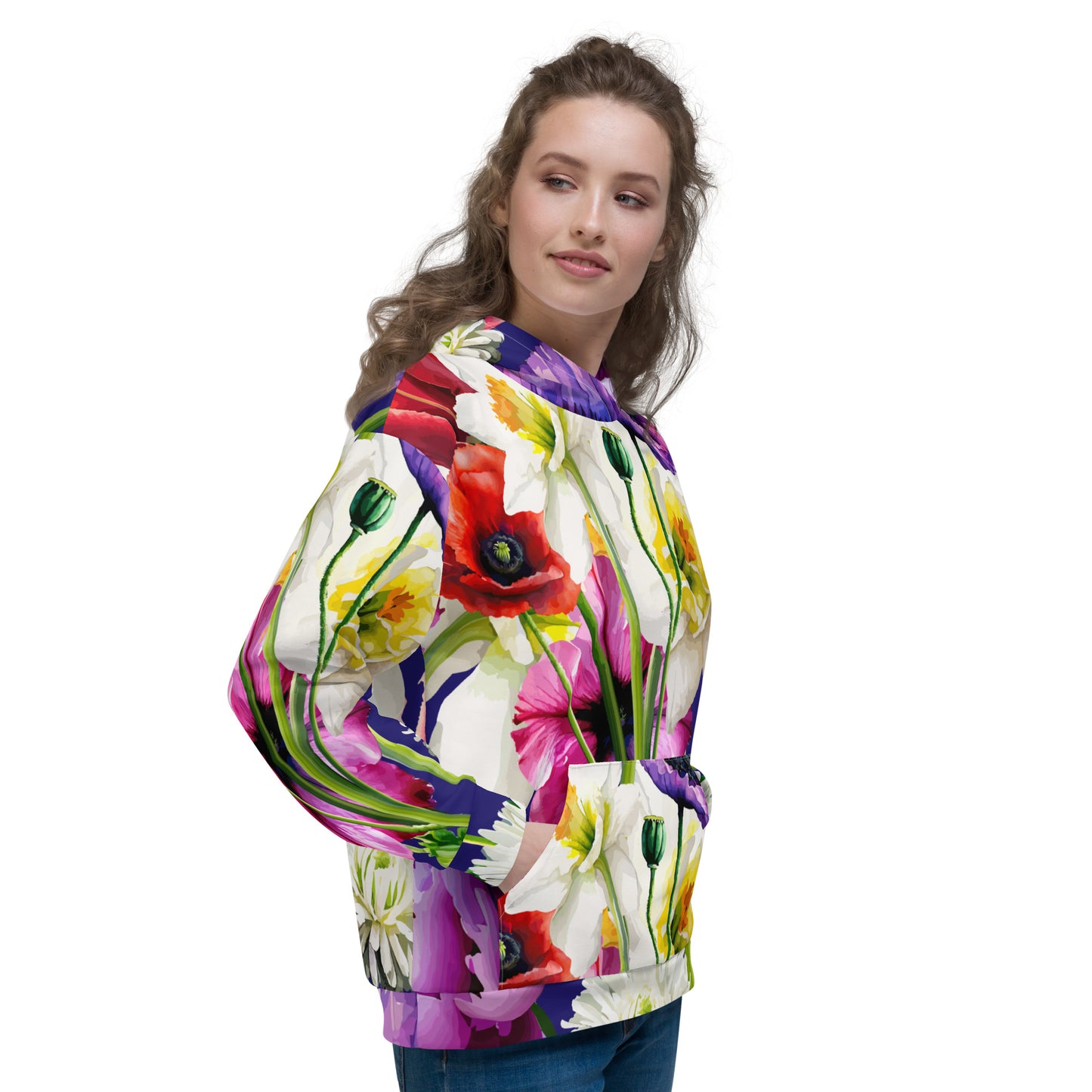 Unisex Hoodie Kukloso Abstracticon Florals No 9 - Free Shipping