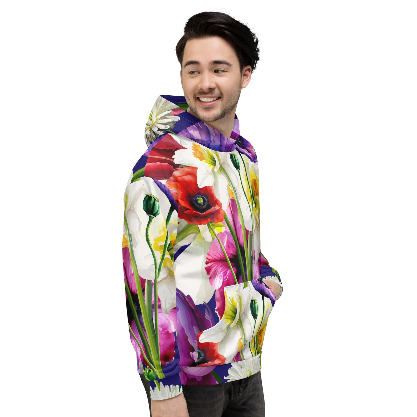 Unisex Hoodie Kukloso Abstracticon Florals No 9 - Free Shipping