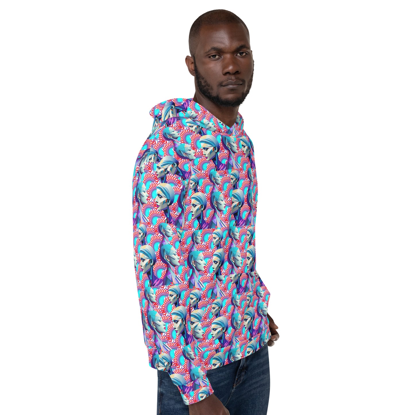 Unisex Hoodie Kukloso Cubist Ladies in Purple No 5 - Free Shipping