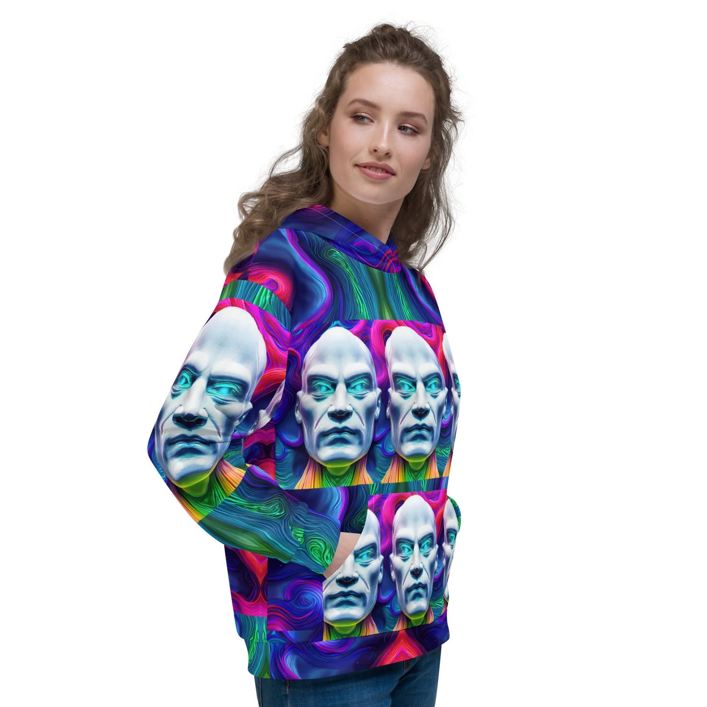 Unisex Hoodie Kukloso Space Faces No 16 - Free Shipping