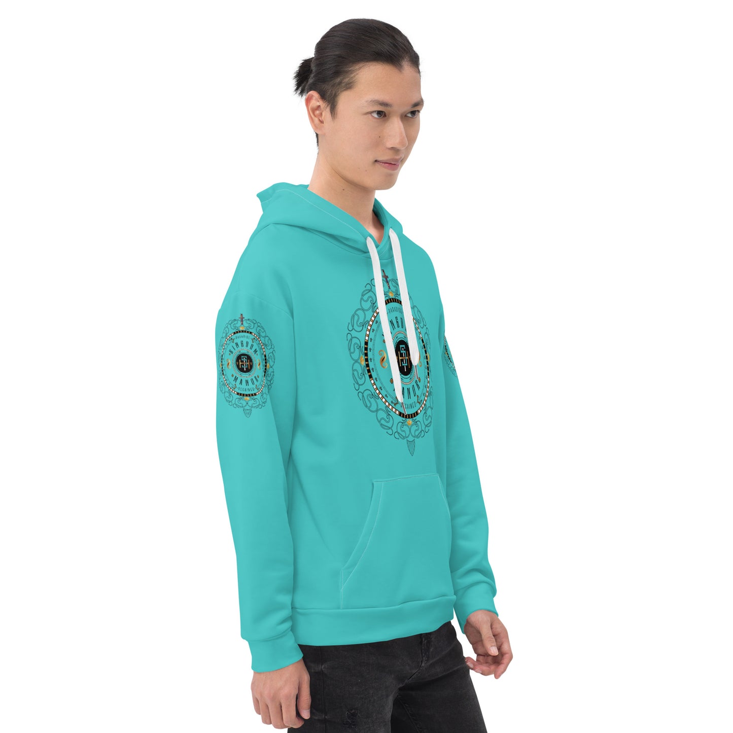 Unisex Hoodie Kukloso 'Kingdom Manor' Turquoise - Free Shipping