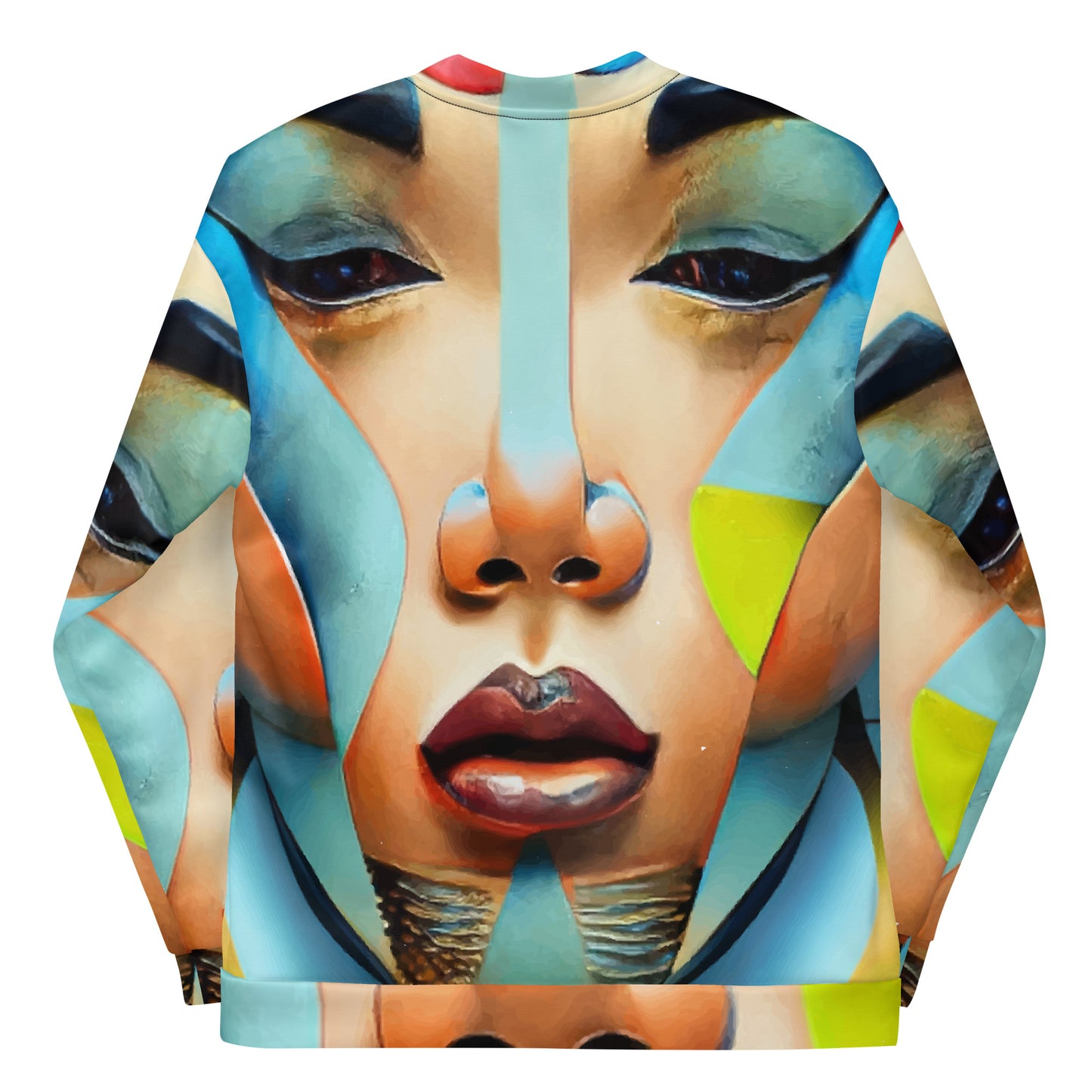 Unisex Bomber Jacket Kukloso Cubist Faces No 9 Multicolored Free Shipping