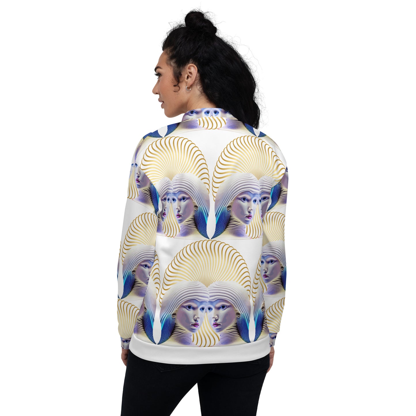 Unisex Bomber Jacket Kukloso Space Face No 18 - Free Shipping