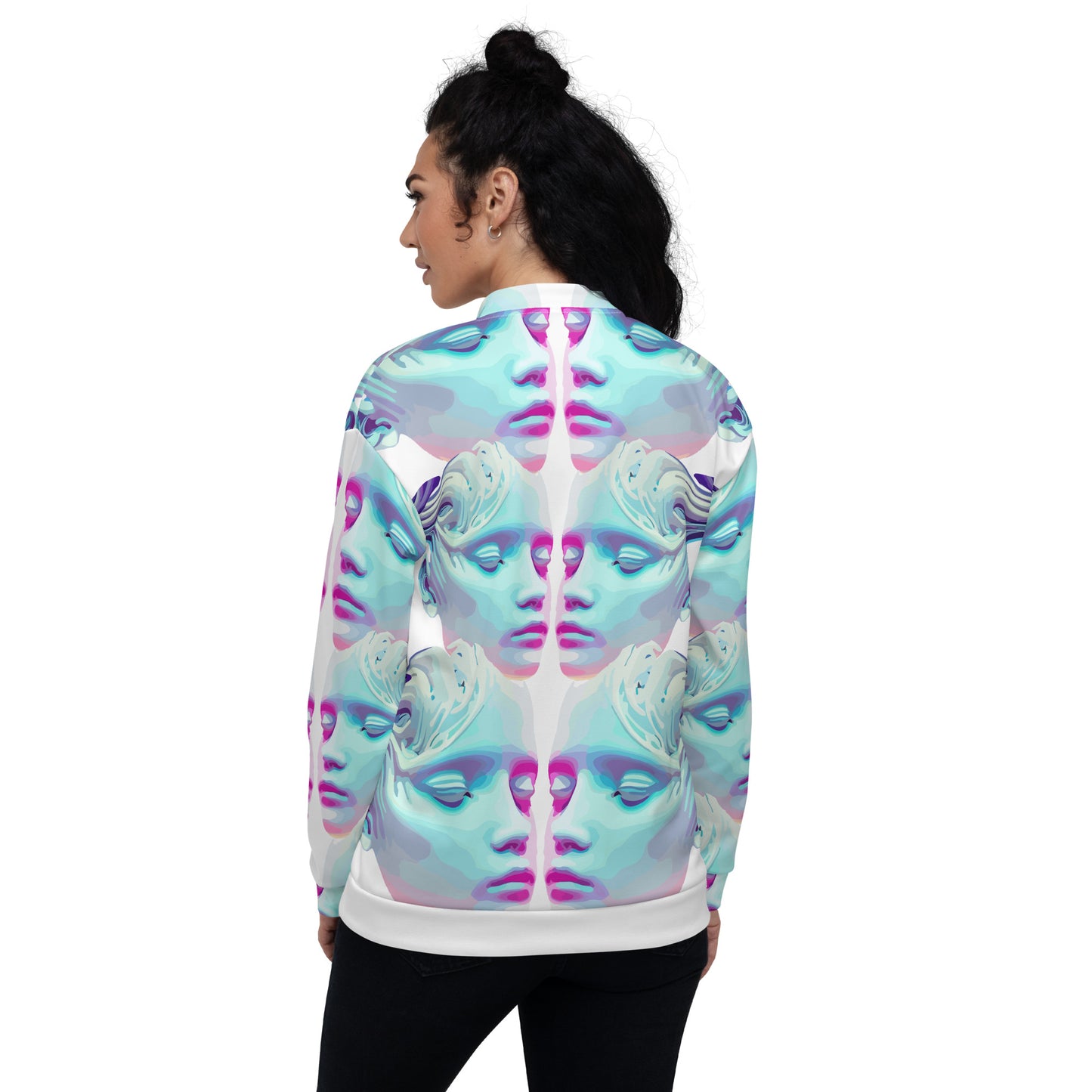 Unisex Bomber Jacket Kukloso Space Face No 16 - Free Shipping