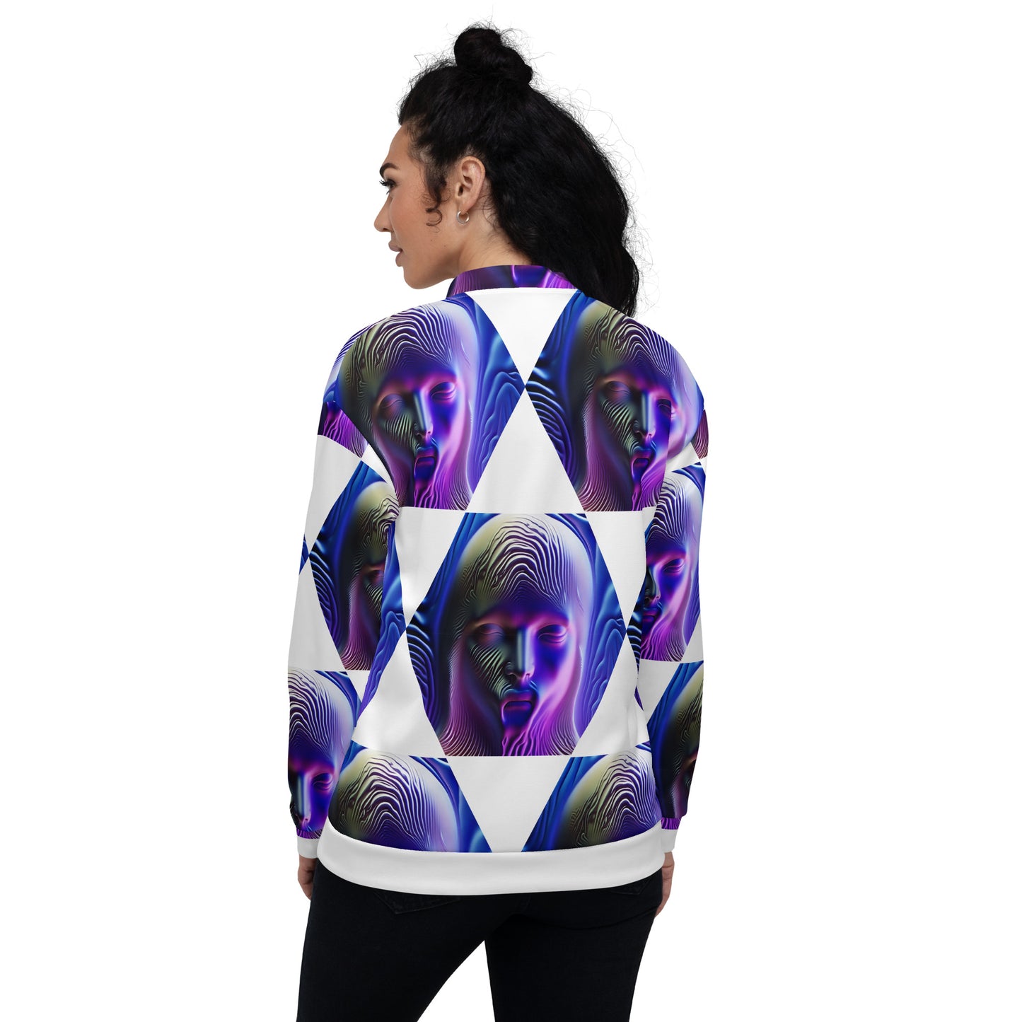 Unisex Bomber Jacket Kukloso Space Face No 8 - Free Shipping