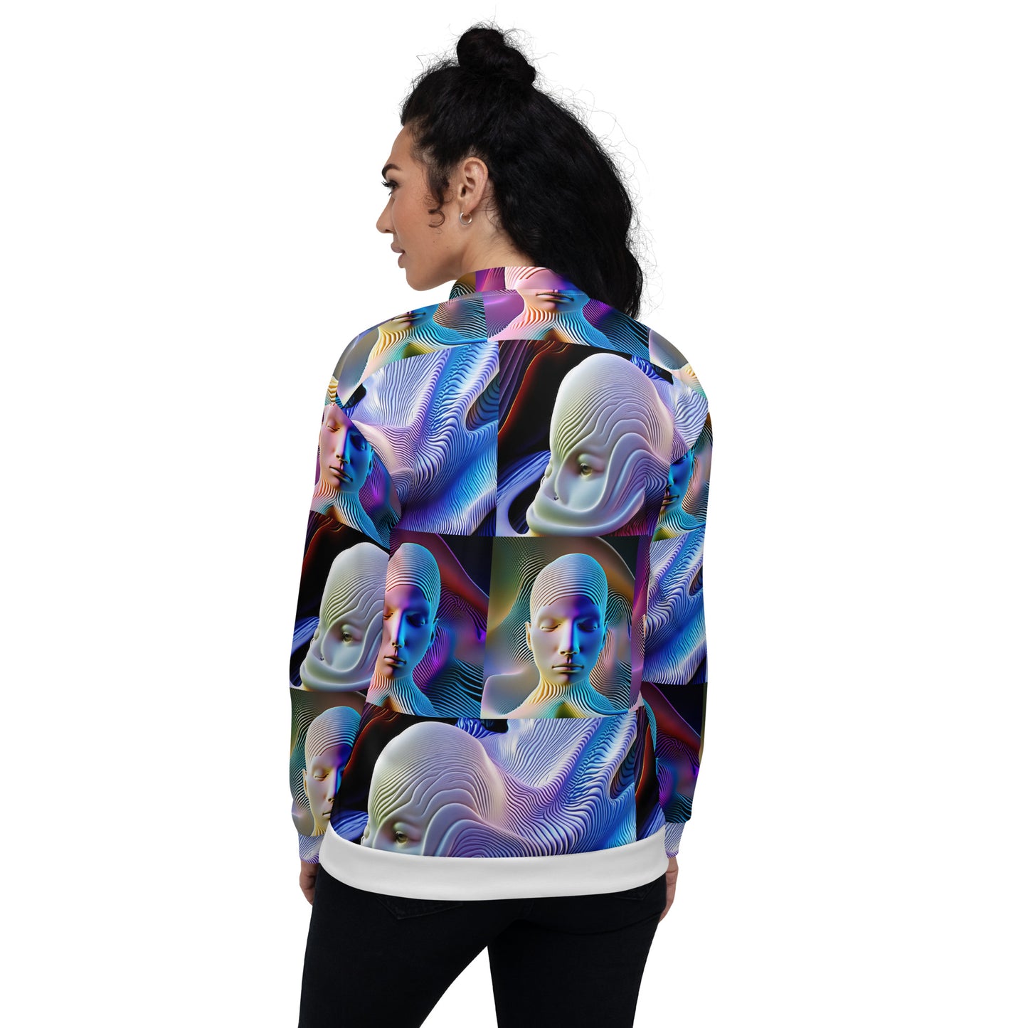 Unisex Bomber Jacket Kukloso Space Face No 3 - Free Shipping