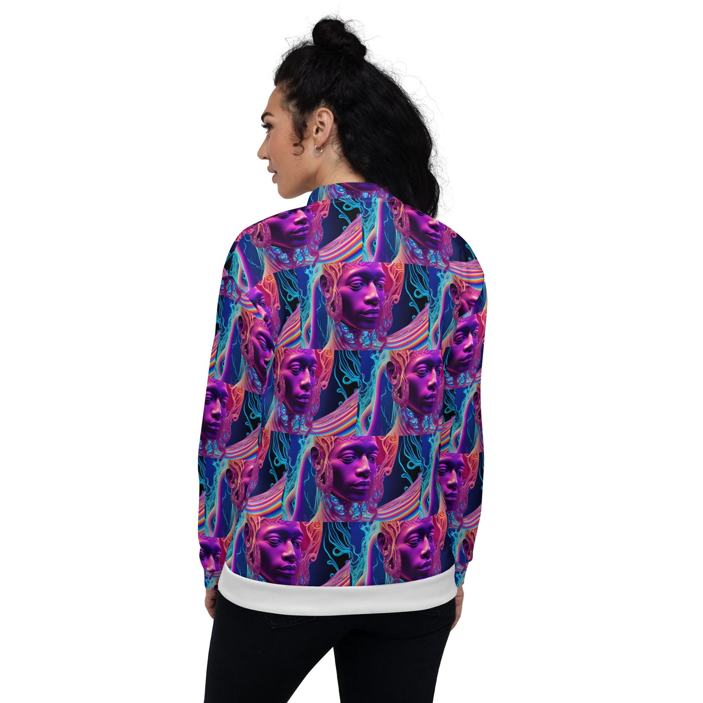 Unisex Bomber Jacket Kukloso Space Face No 2 - Free Shipping