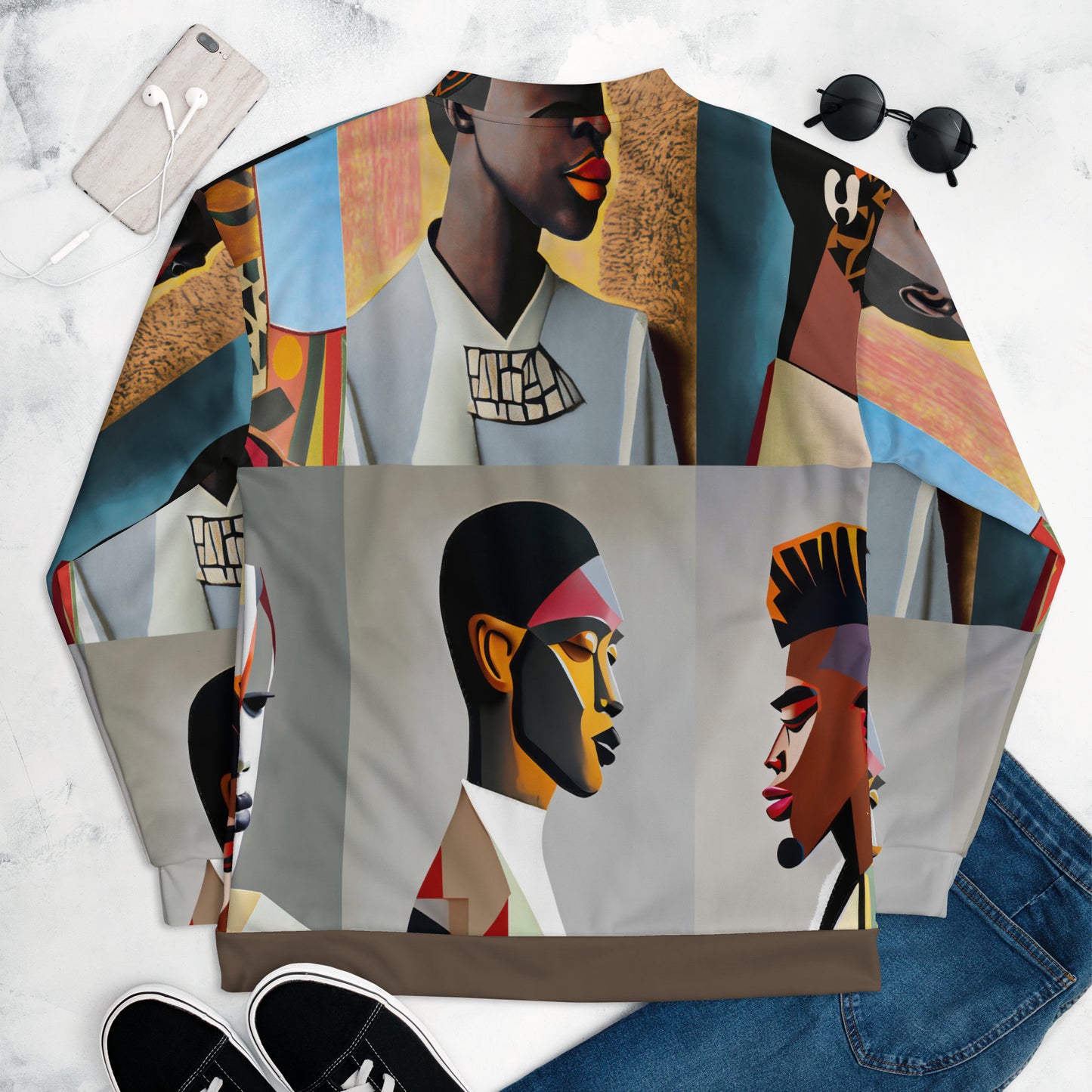 Unisex Bomber Jacket Kukloso Afro-Heritage No 22 - Free Shipping