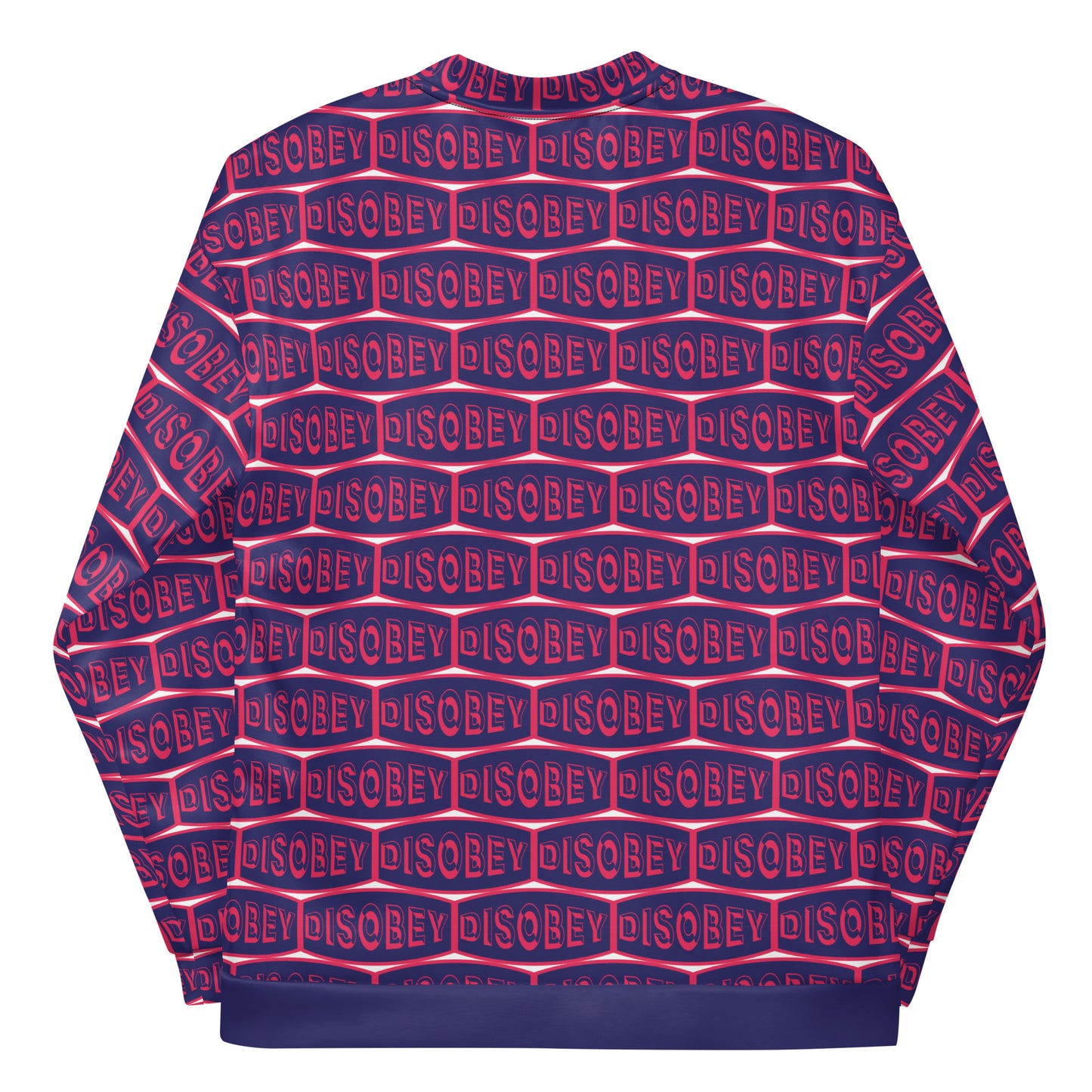 Unisex Bomber Jacket Kukloso Disobey Logo Navy/Dark Pink - Free Shipping