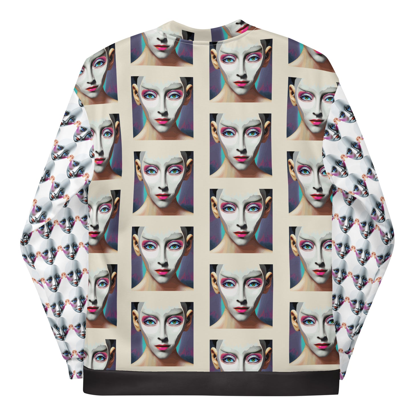 Unisex Bomber Jacket Kukloso Space Faces No 2 - Free Shipping