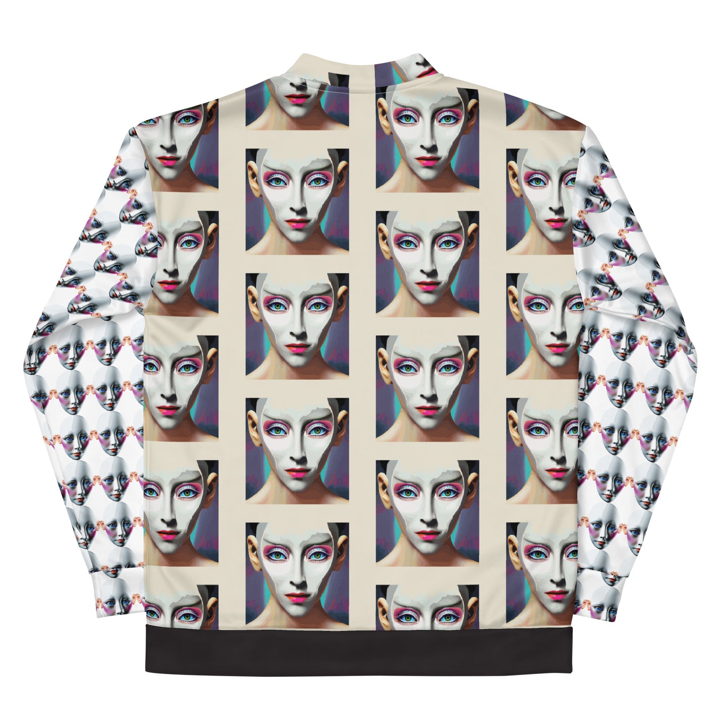 Unisex Bomber Jacket Kukloso Space Faces No 2 - Free Shipping