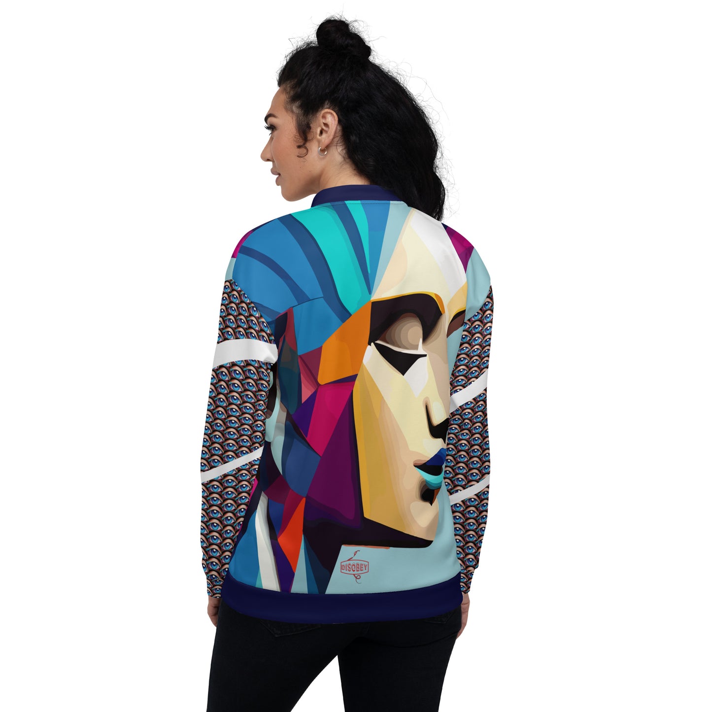 Unisex Bomber Jacket Kukloso Space Faces No 3 - Free Shipping