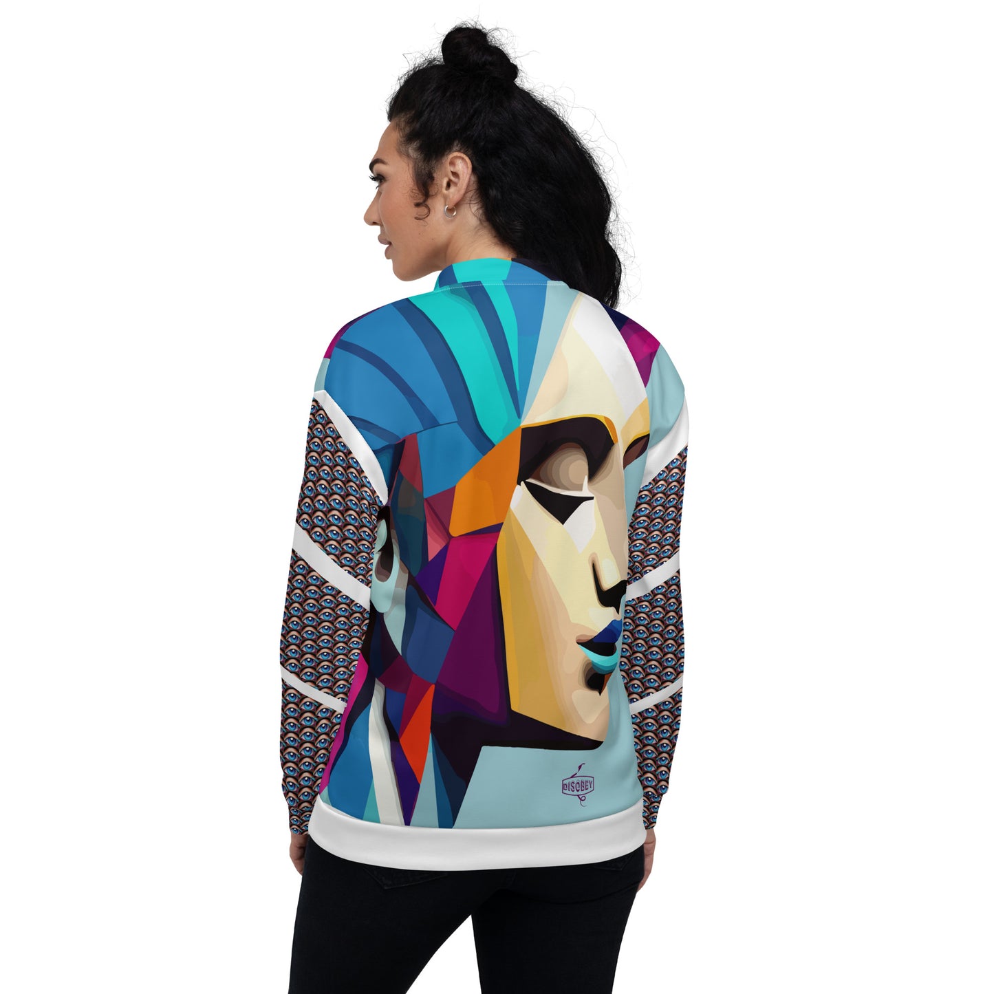 Unisex Bomber Jacket Kukloso Space Faces No 4 - Free Shipping