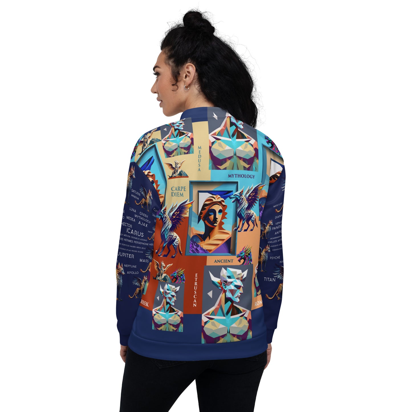 Unisex Bomber Jacket Kukloso Ancient Mythology No 2 - Free Shipping