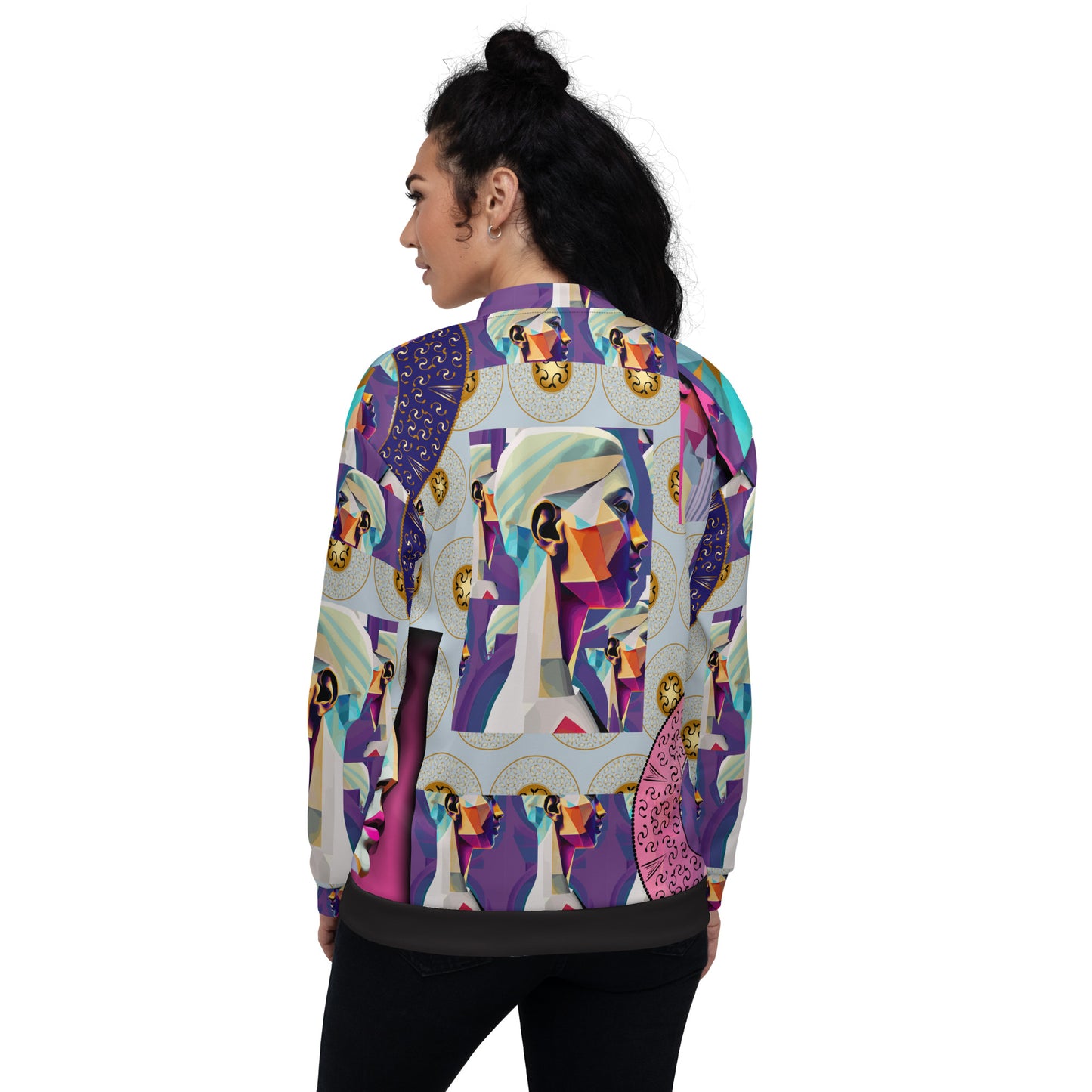 Unisex Bomber Jacket Kukloso Melange de fleuron No 6 - Free Shipping