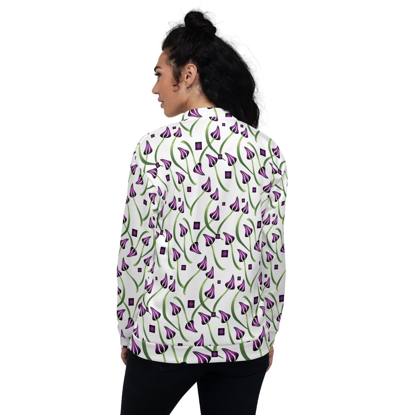 Unisex Bomber Jacket Kukloso Tulips No 1 - Free Shipping