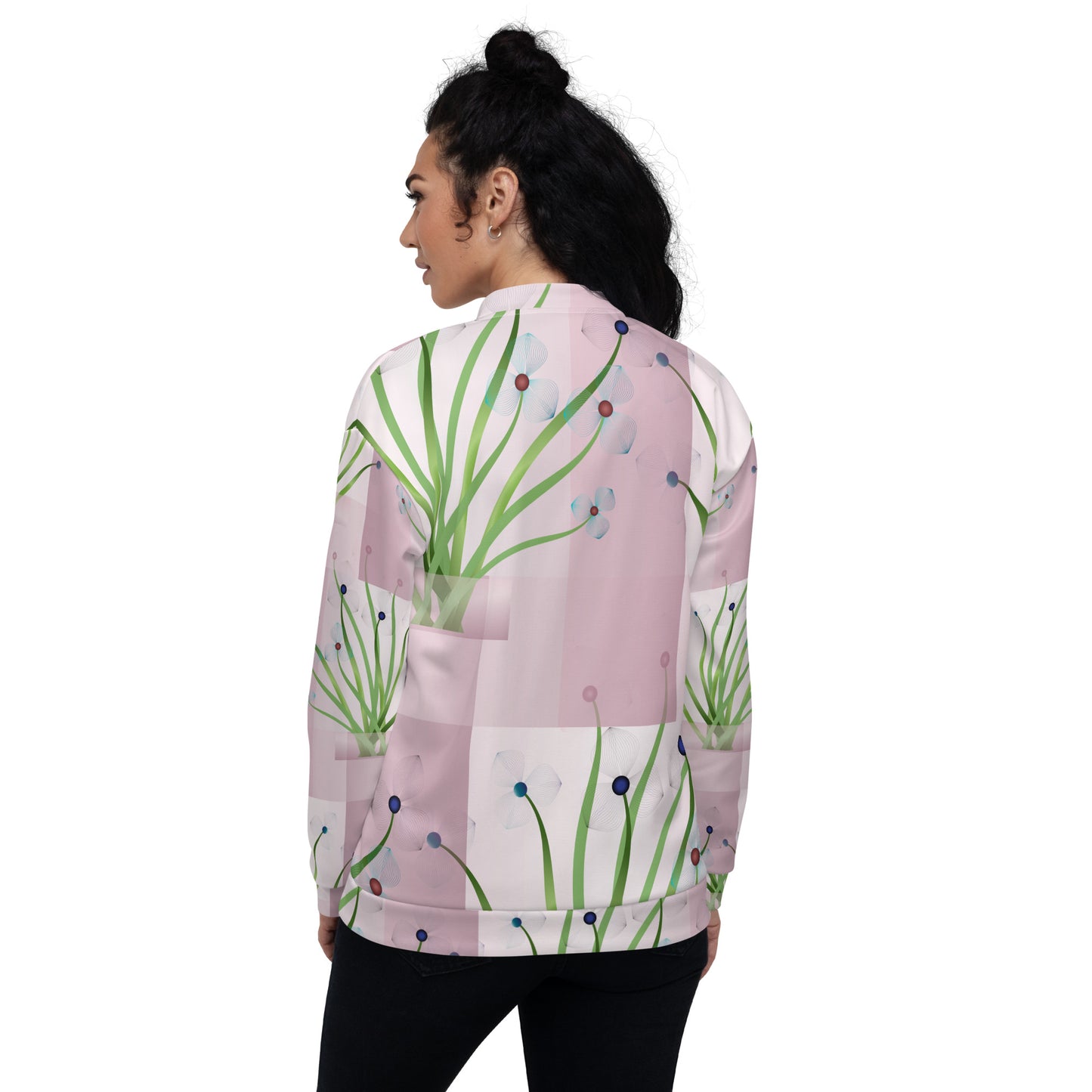 Unisex Bomber Jacket Kukloso Melange de fleur No 53 No 2 A - Free Shipping