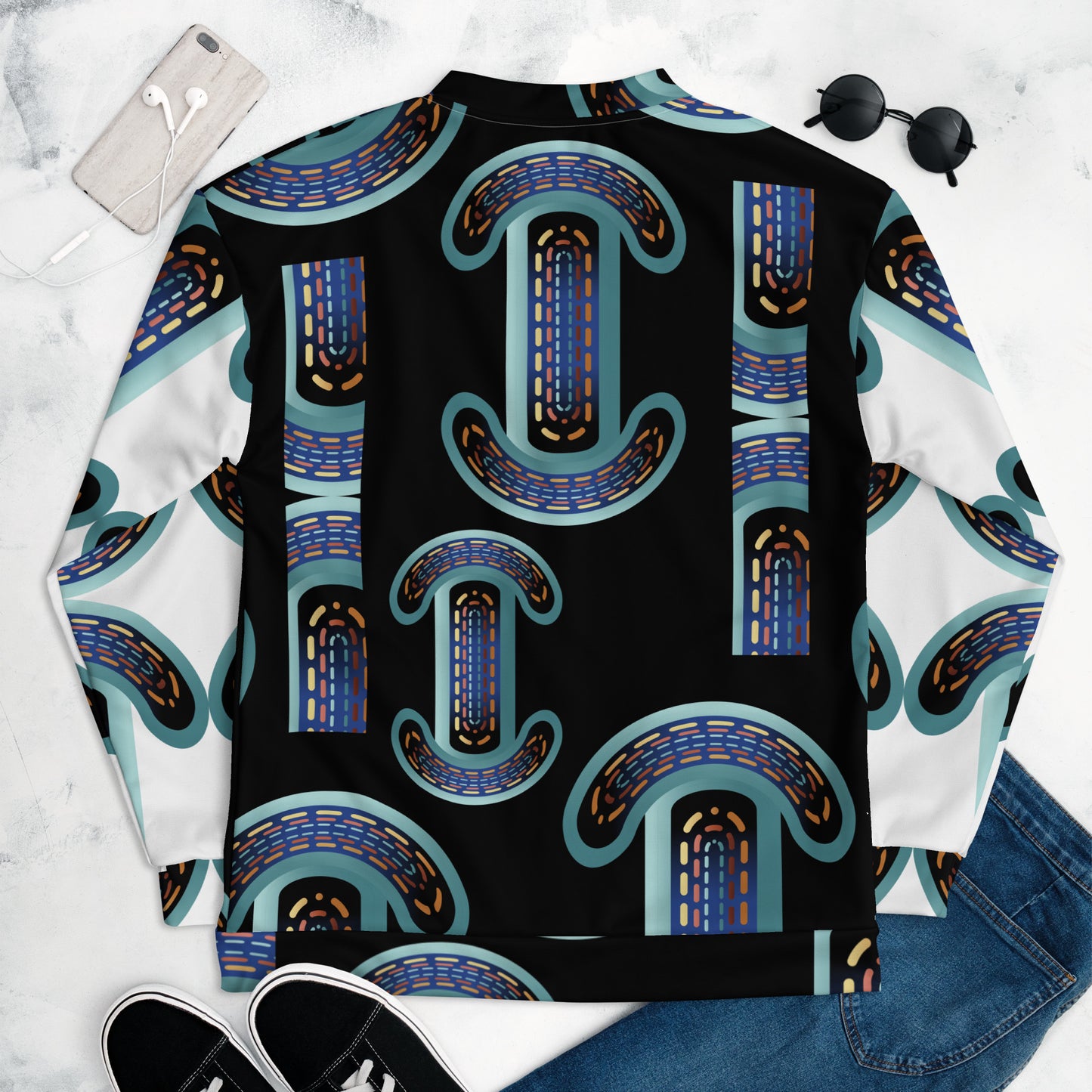 Unisex Bomber Jacket Kukloso Abstracticon No 2 - Free Shipping