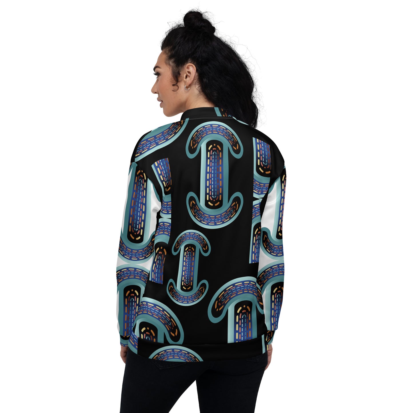 Unisex Bomber Jacket Kukloso Abstracticon No 2 - Free Shipping