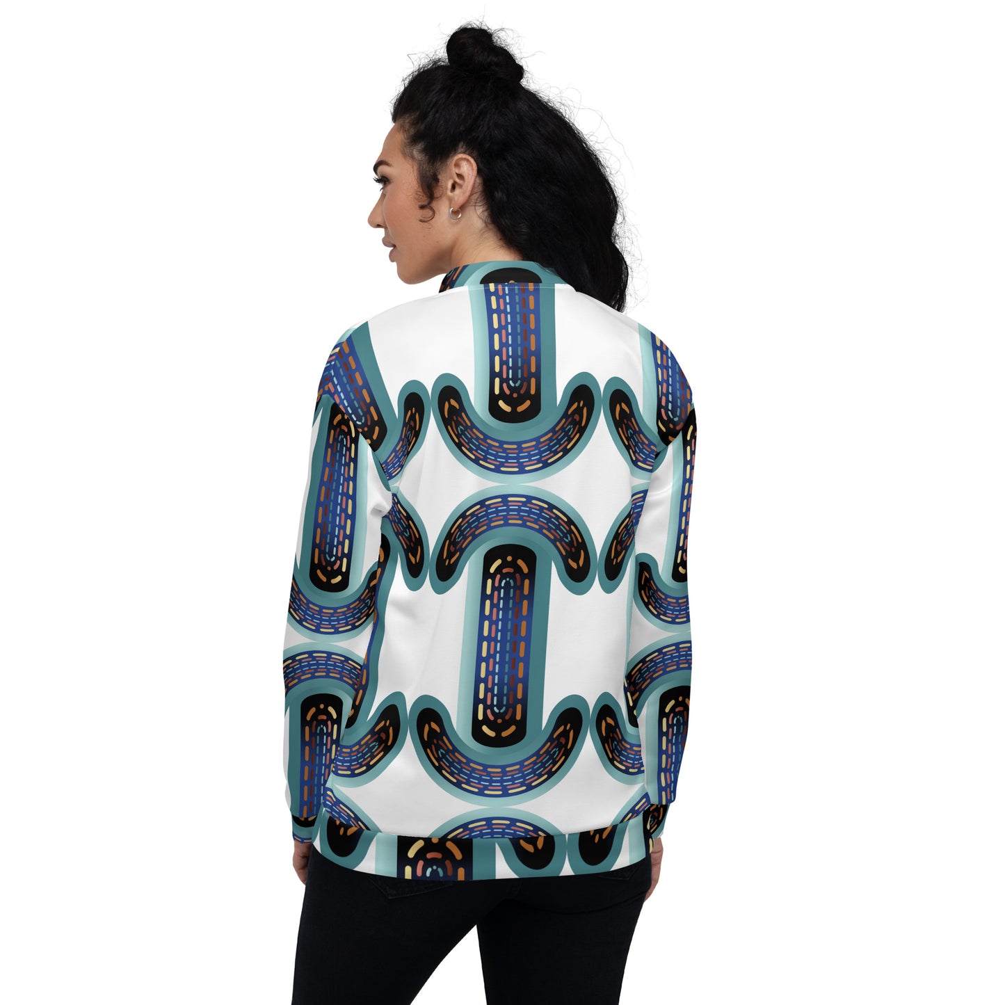 Unisex Bomber Jacket Kukloso Abstracticon No 3 - Free Shipping