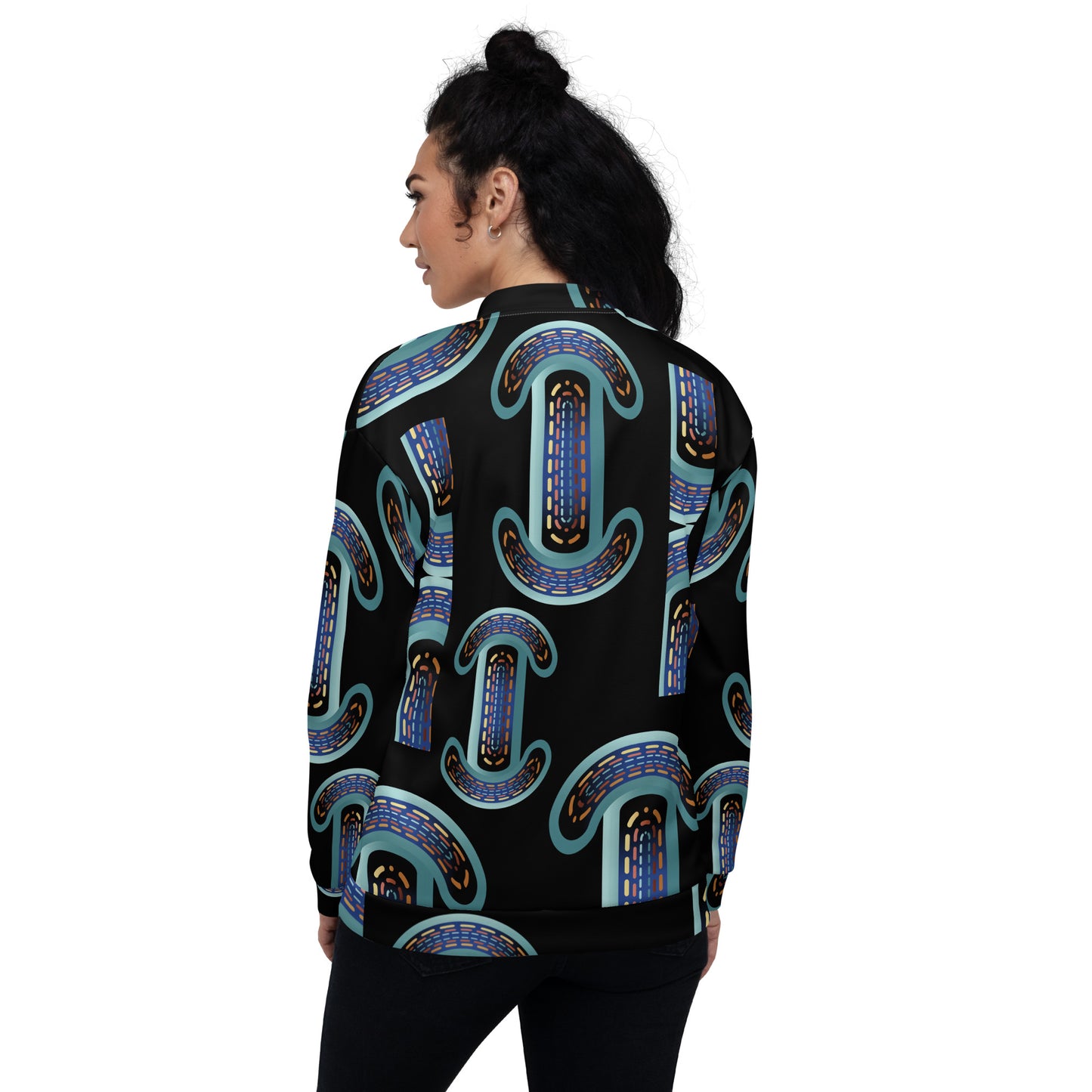 Unisex Bomber Jacket Kukloso Abstracticon No 4 - Free Shipping