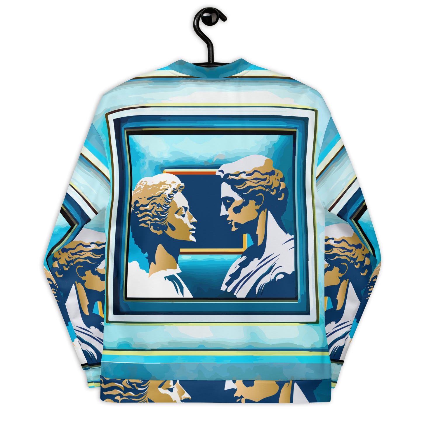 Unisex Bomber Jacket Kukloso 'Greek Couple' No 1- Free Shipping